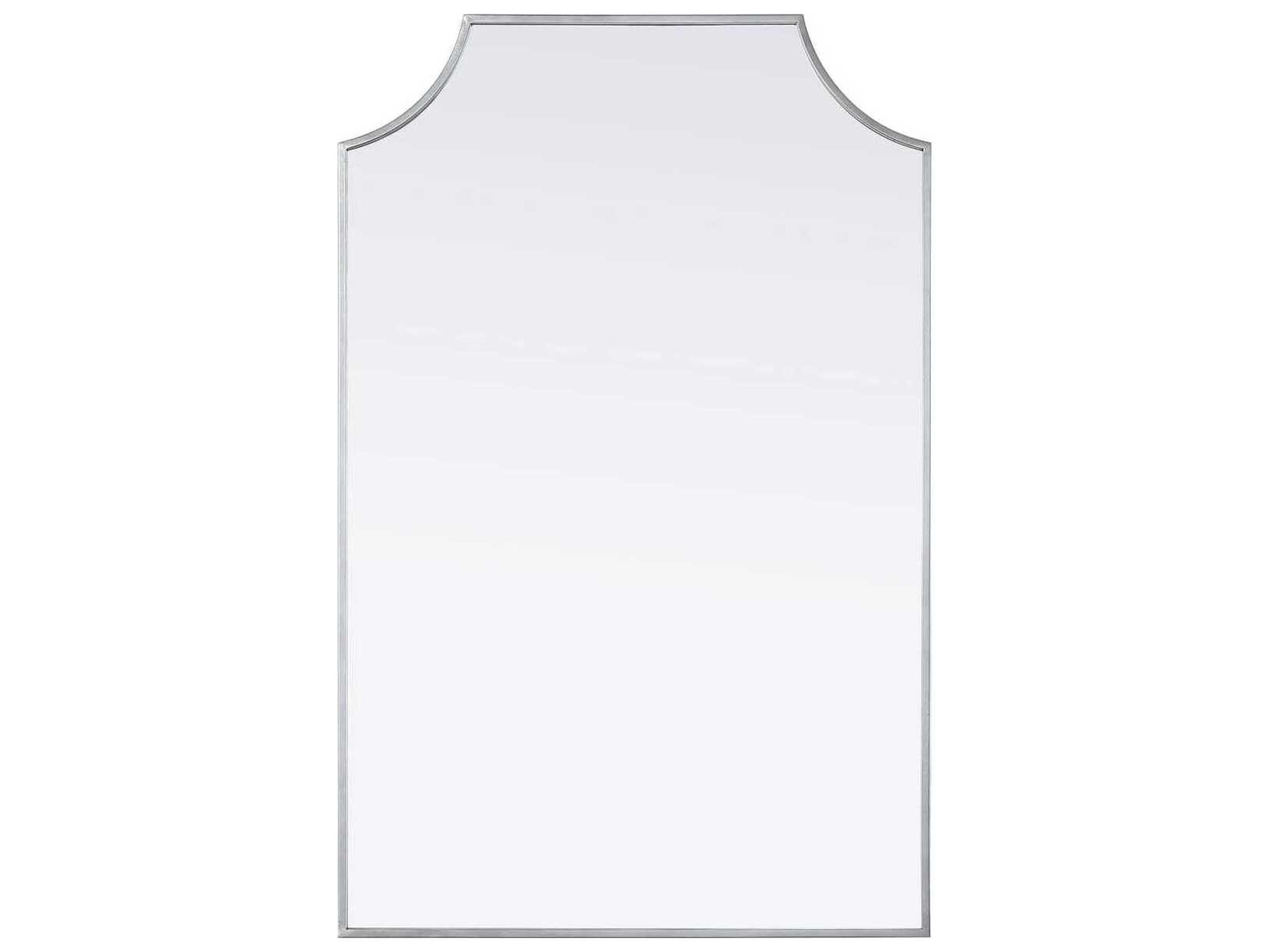 Elegant Lighting Everleigh Silver Notched Wall Mirror