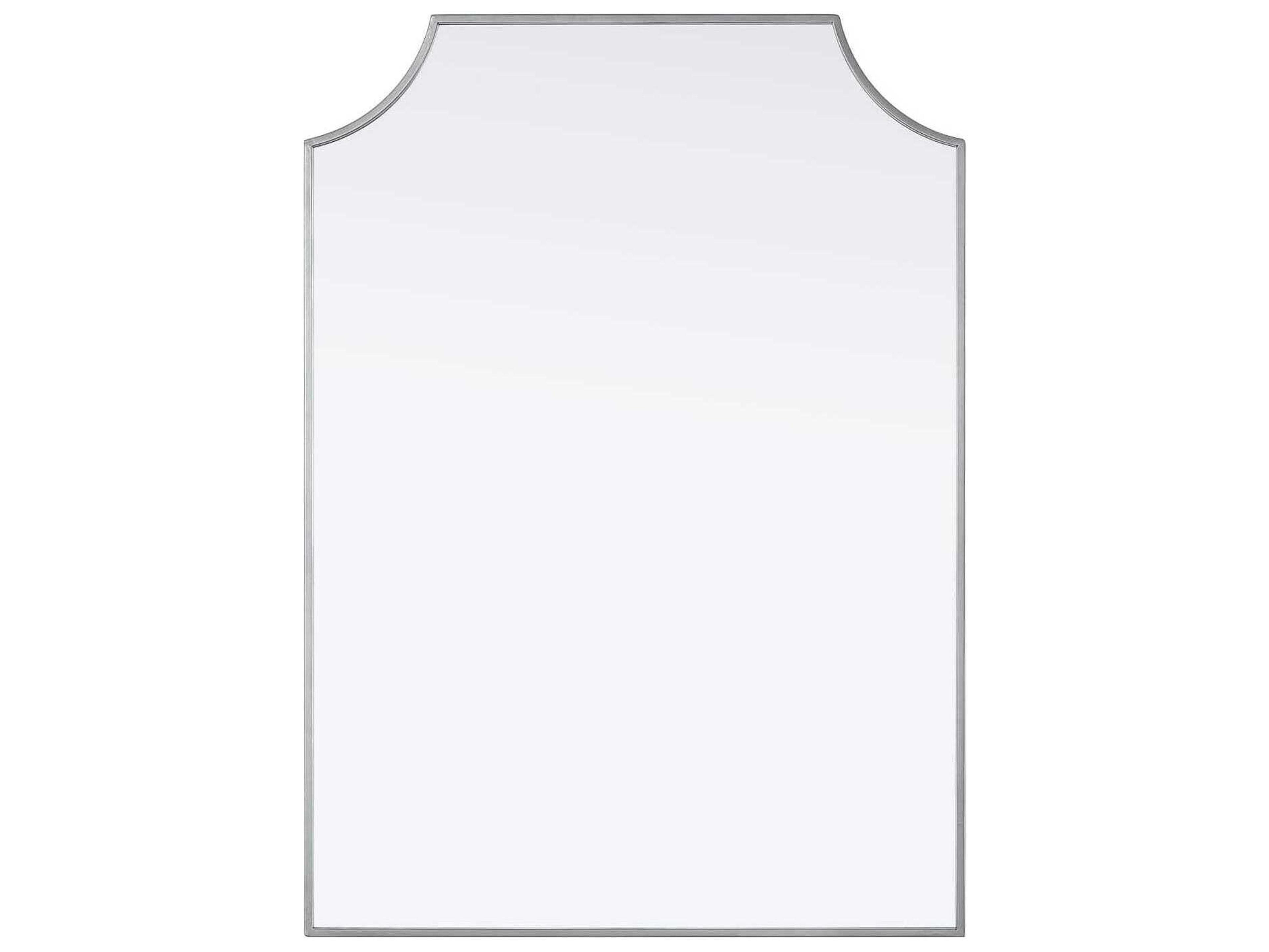 Elegant Lighting Everleigh Silver Notched Wall Mirror