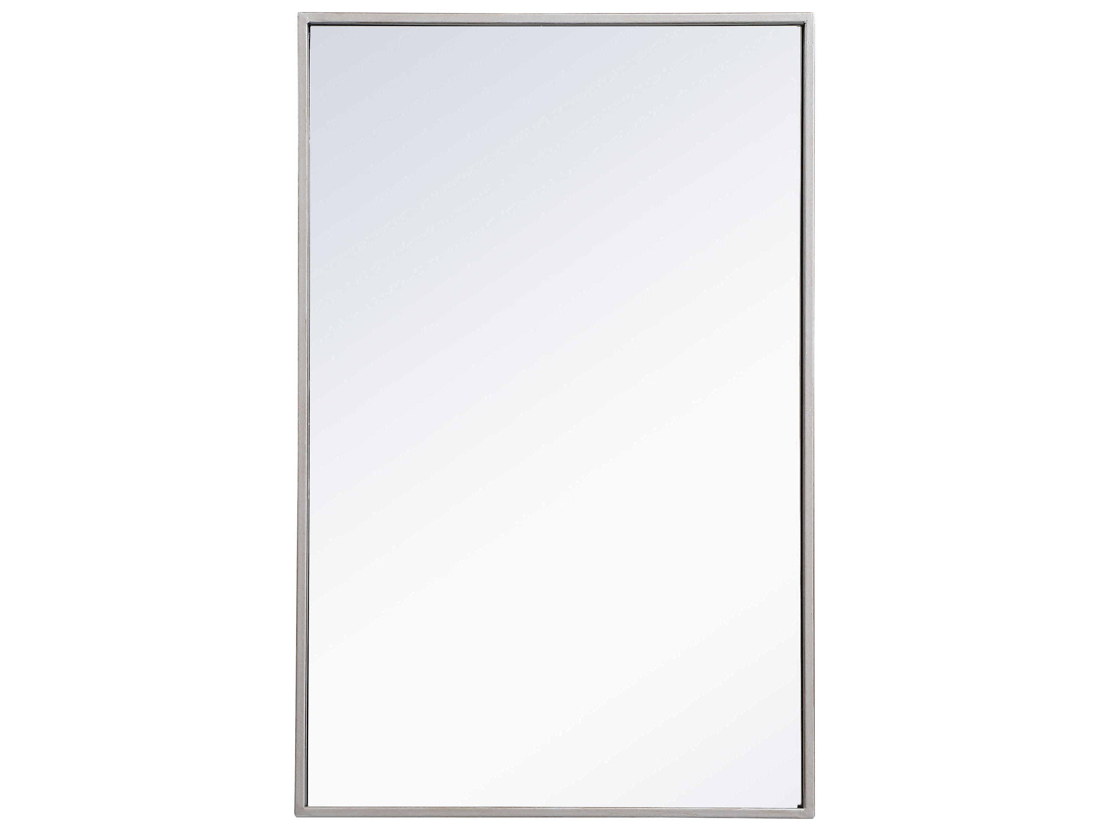 Elegant Lighting Eternity Silver Rectangular Wall Mirror