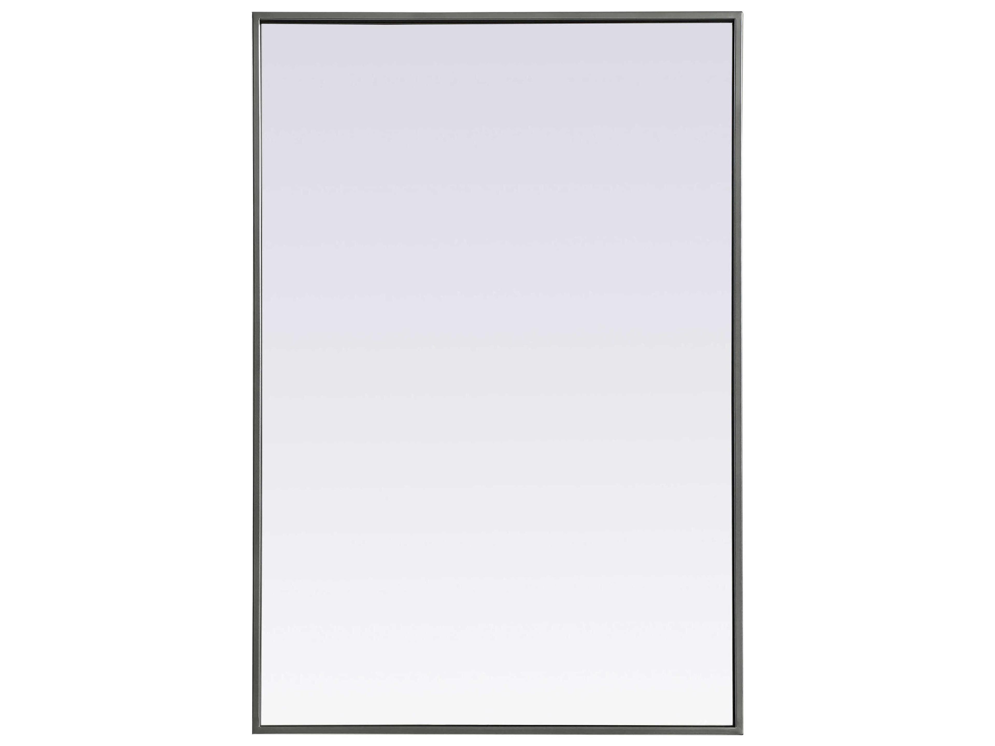 Elegant Lighting Eternity Silver Rectangular Wall Mirror