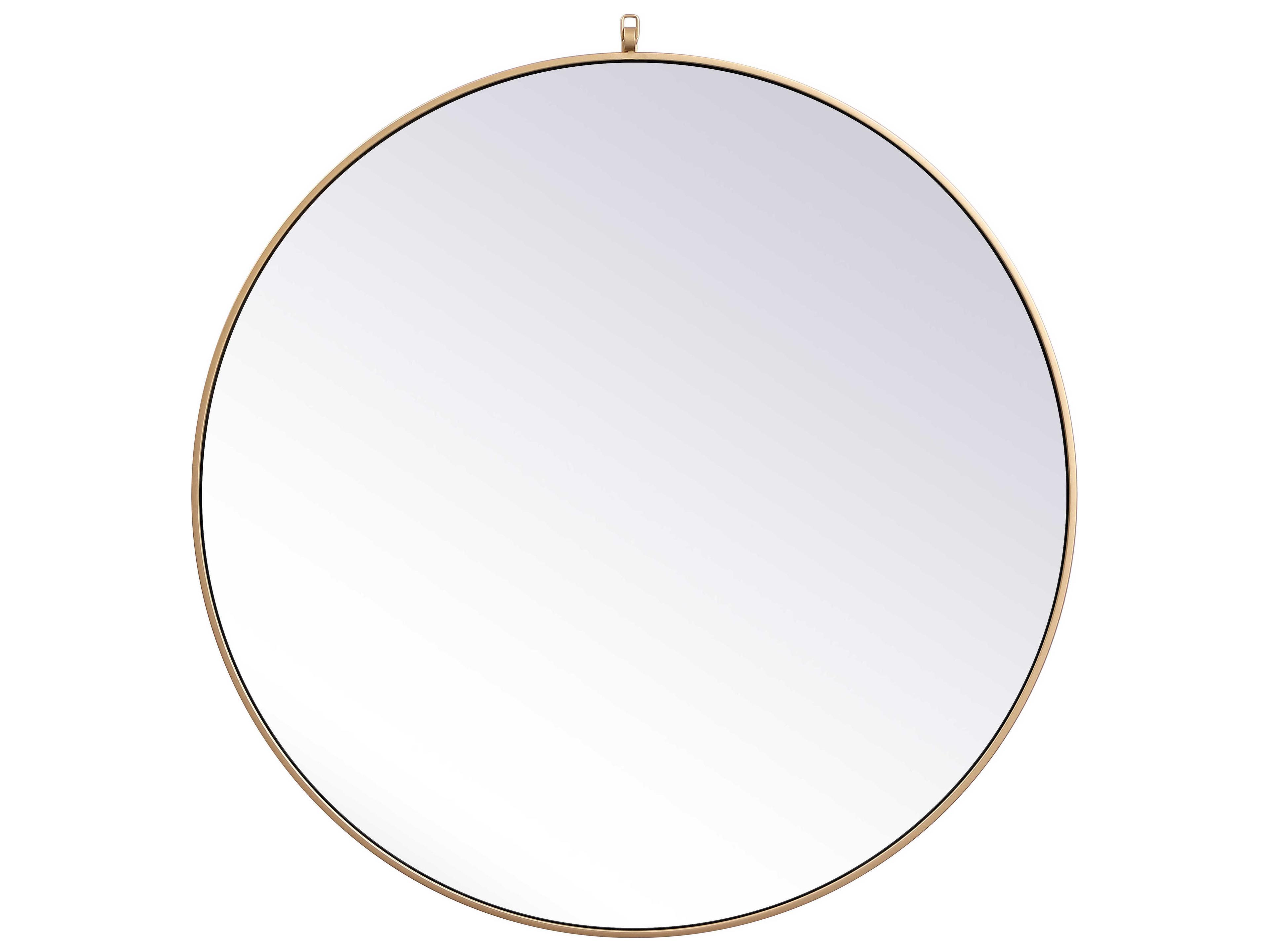 Elegant Lighting Eternity Brass Round Wall Mirror