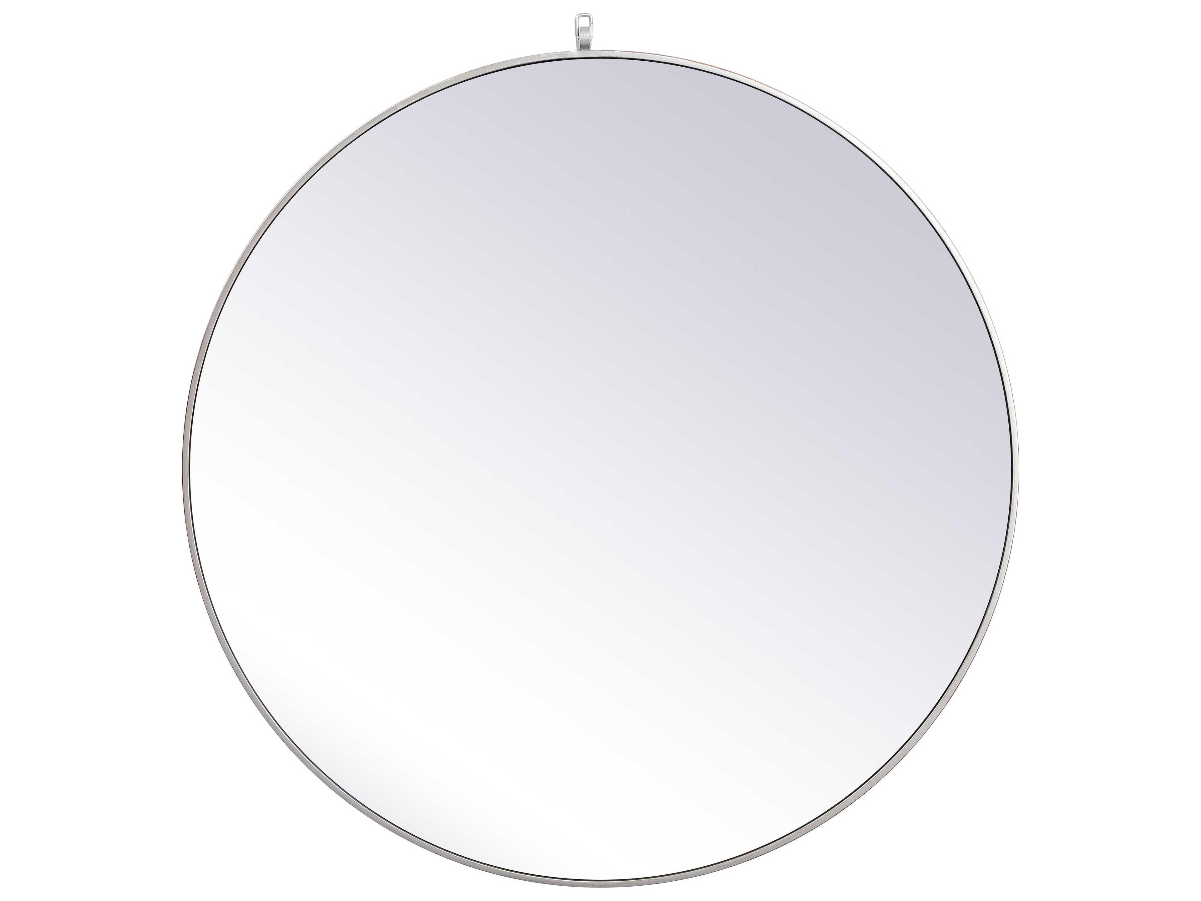 Elegant Lighting Eternity Silver Round Wall Mirror
