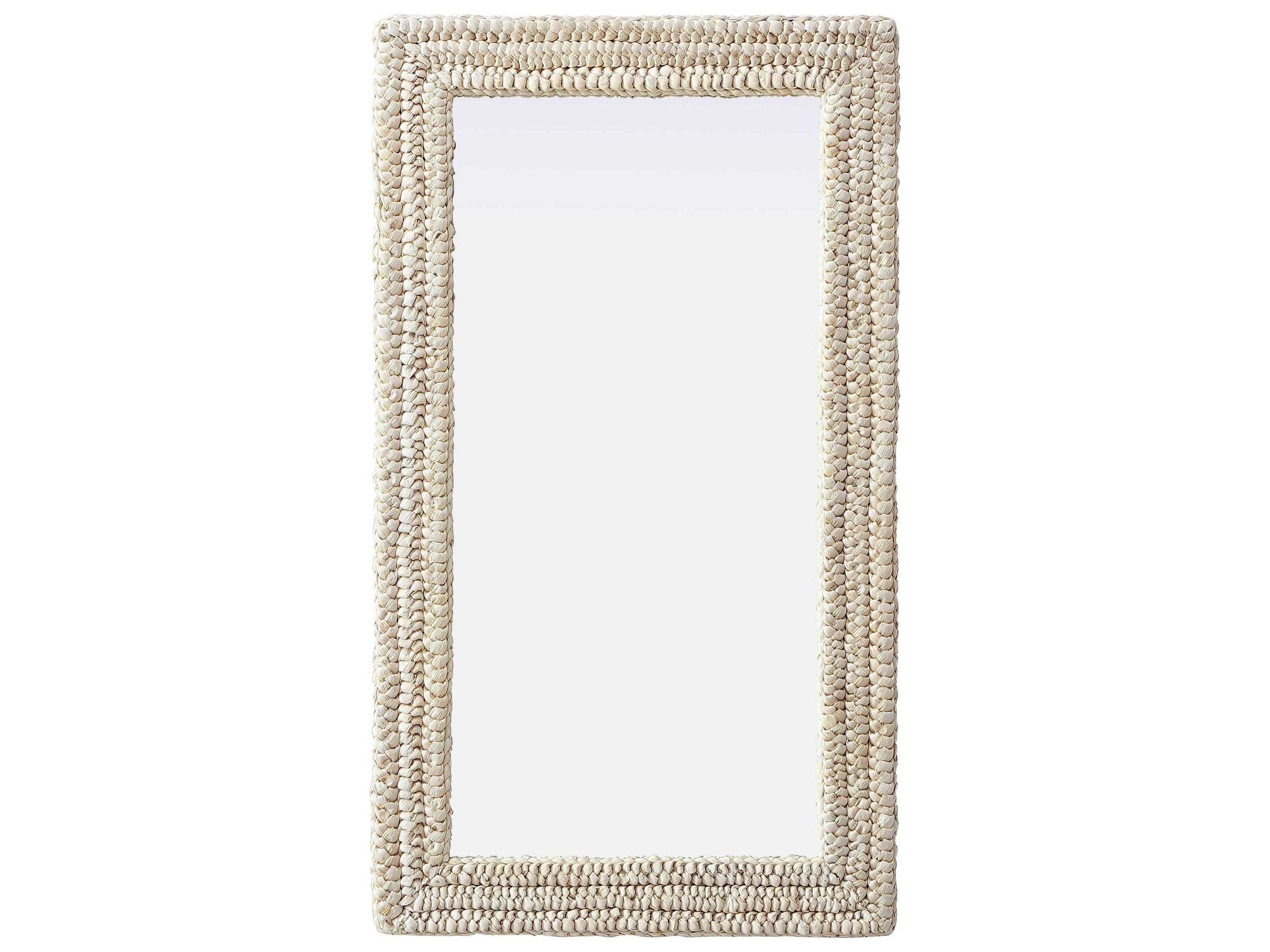 Elegant Lighting Marlowe Linen White Rectangular Wall Mirror