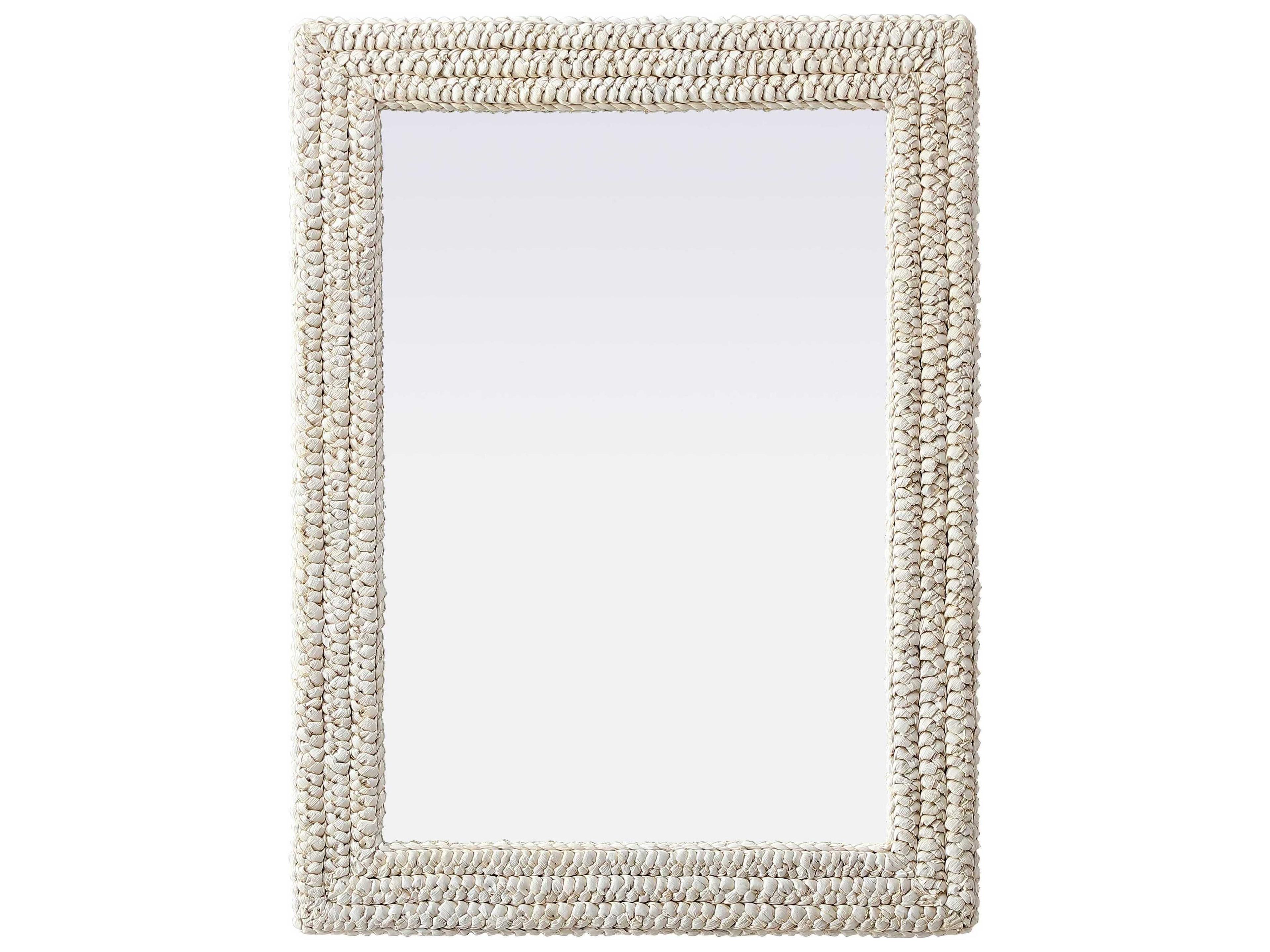 Elegant Lighting Marlowe Linen White Rectangular Wall Mirror