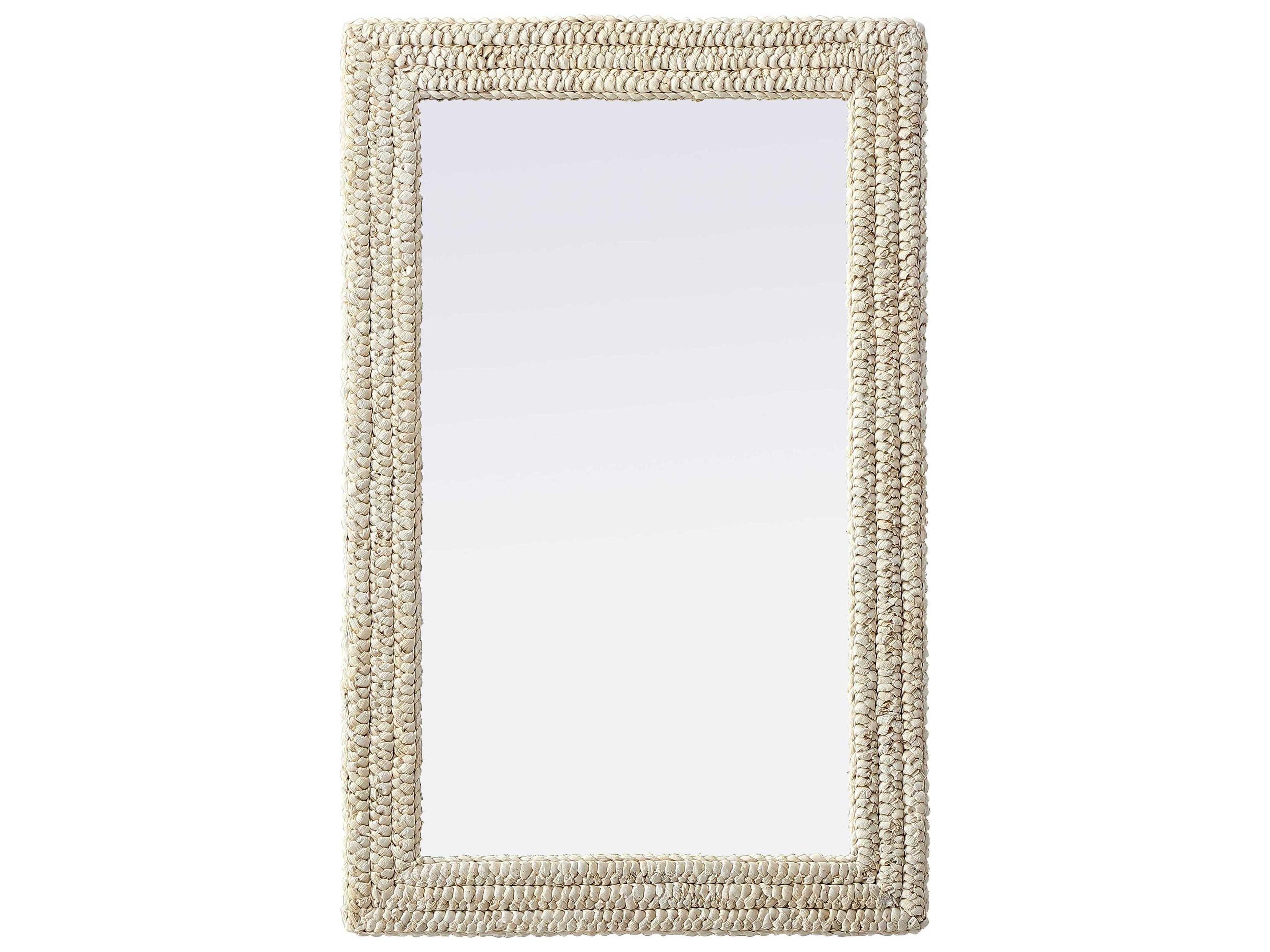 Elegant Lighting Marlowe Linen White Rectangular Wall Mirror