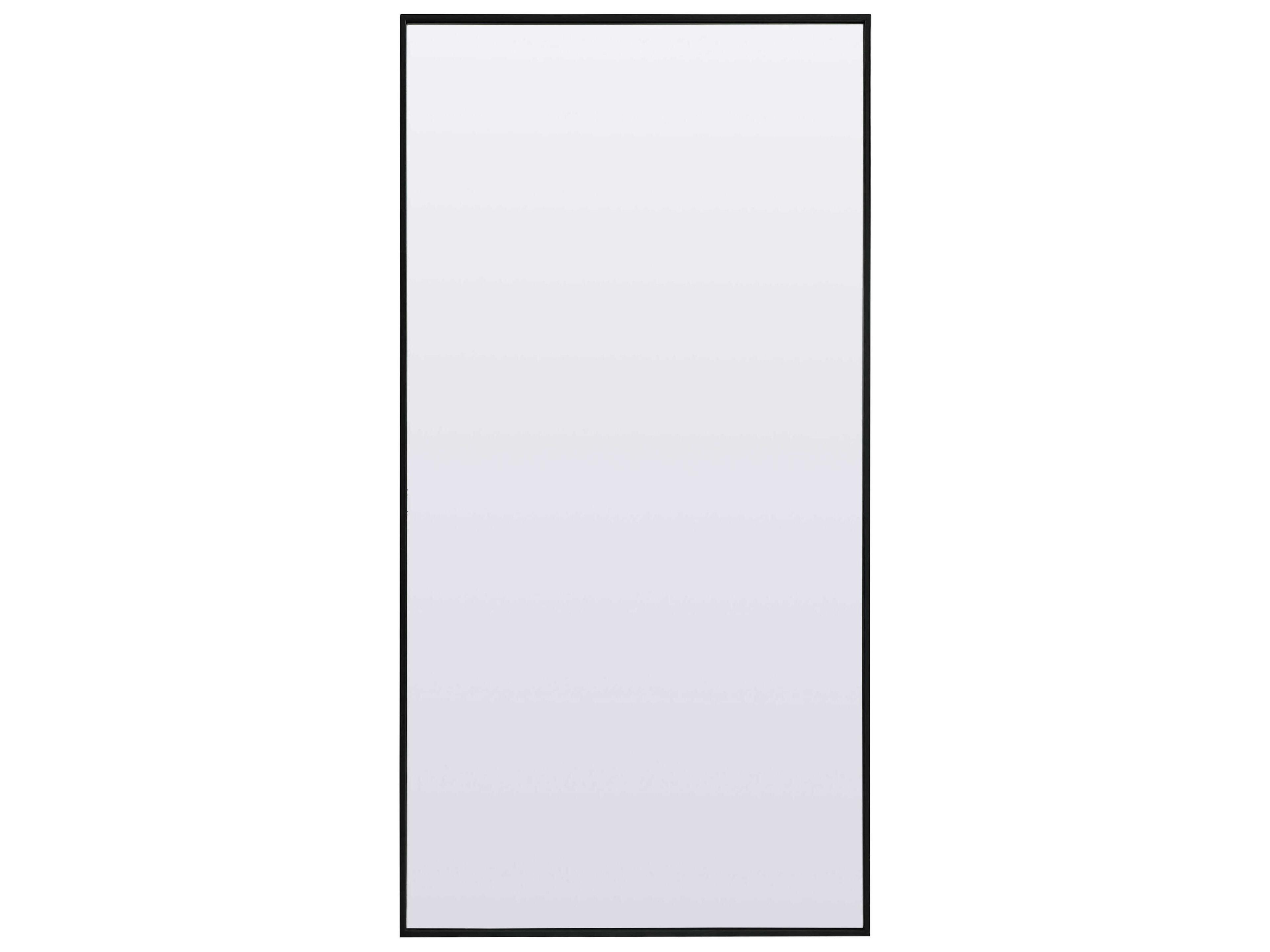 Elegant Lighting Eternity Black Rectangular Floor Mirror