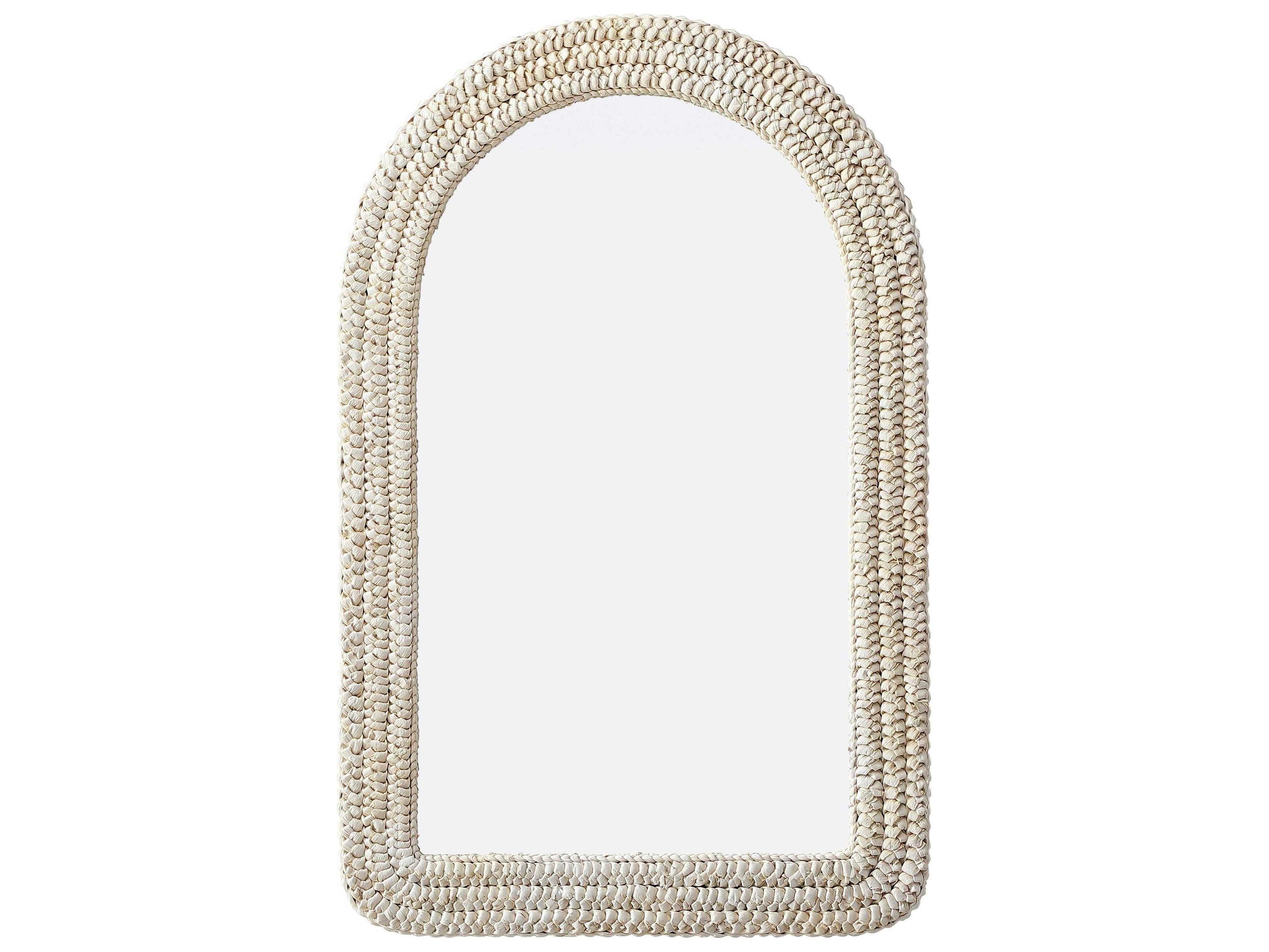 Elegant Lighting Marlowe Linen White Arch Wall Mirror