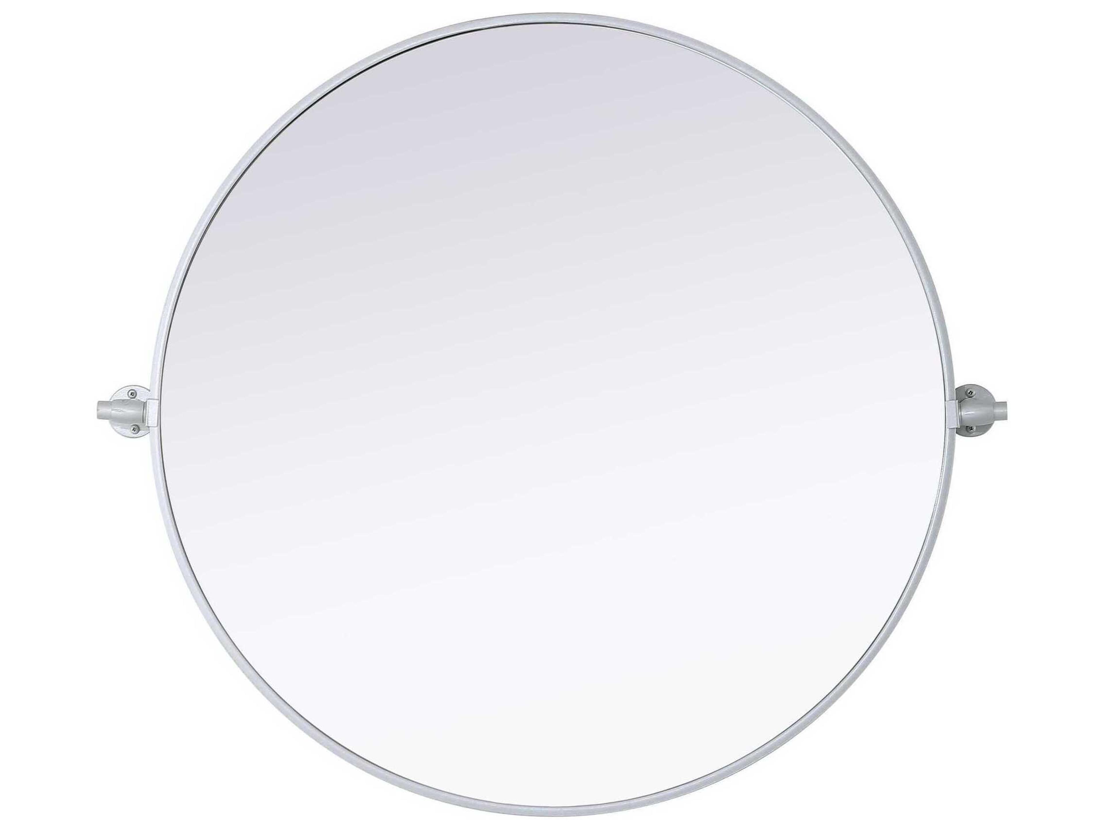Elegant Lighting Amoura Silver Round Wall Mirror