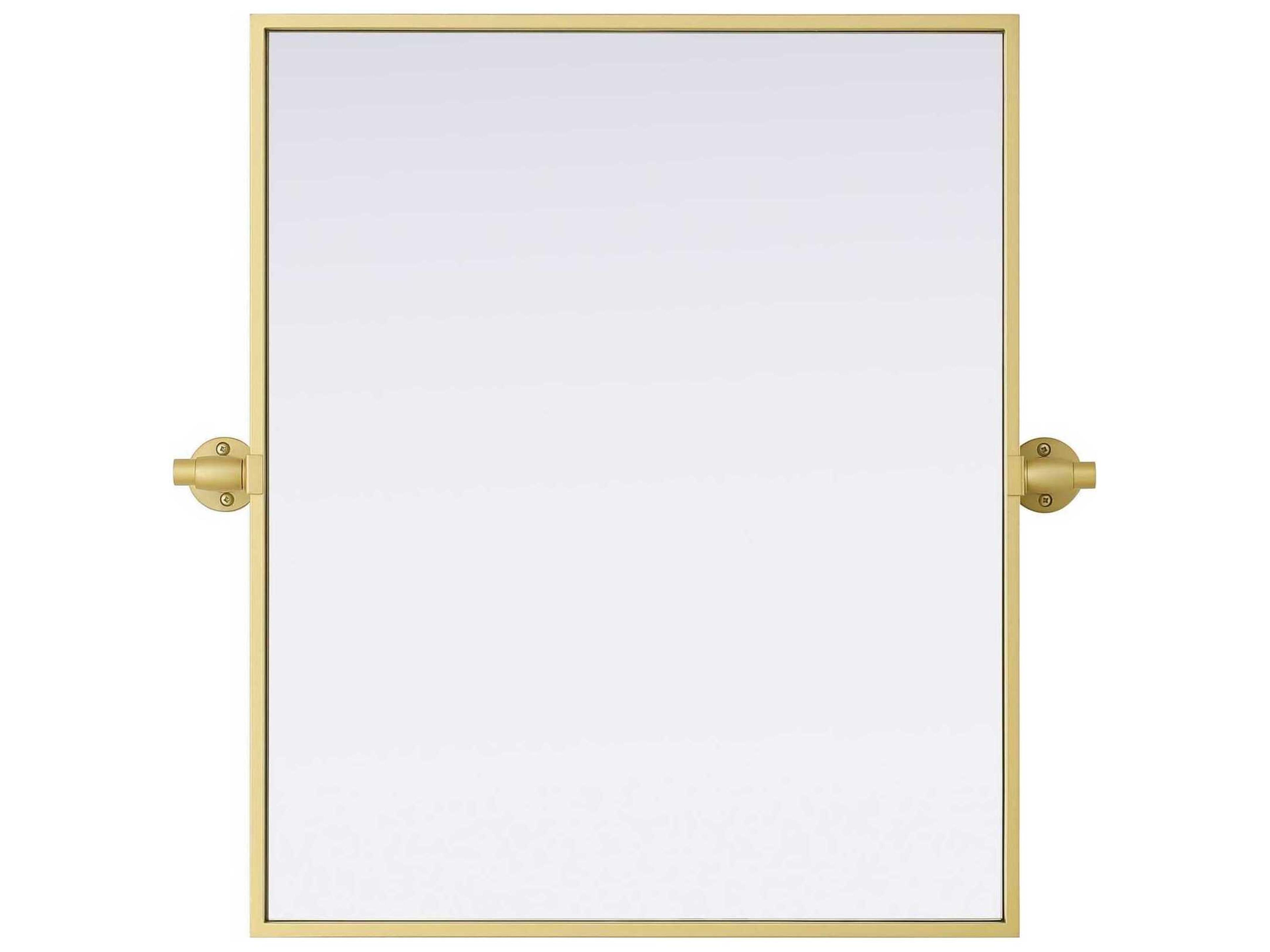 Elegant Lighting Amoura Brass Rectangular Wall Mirror