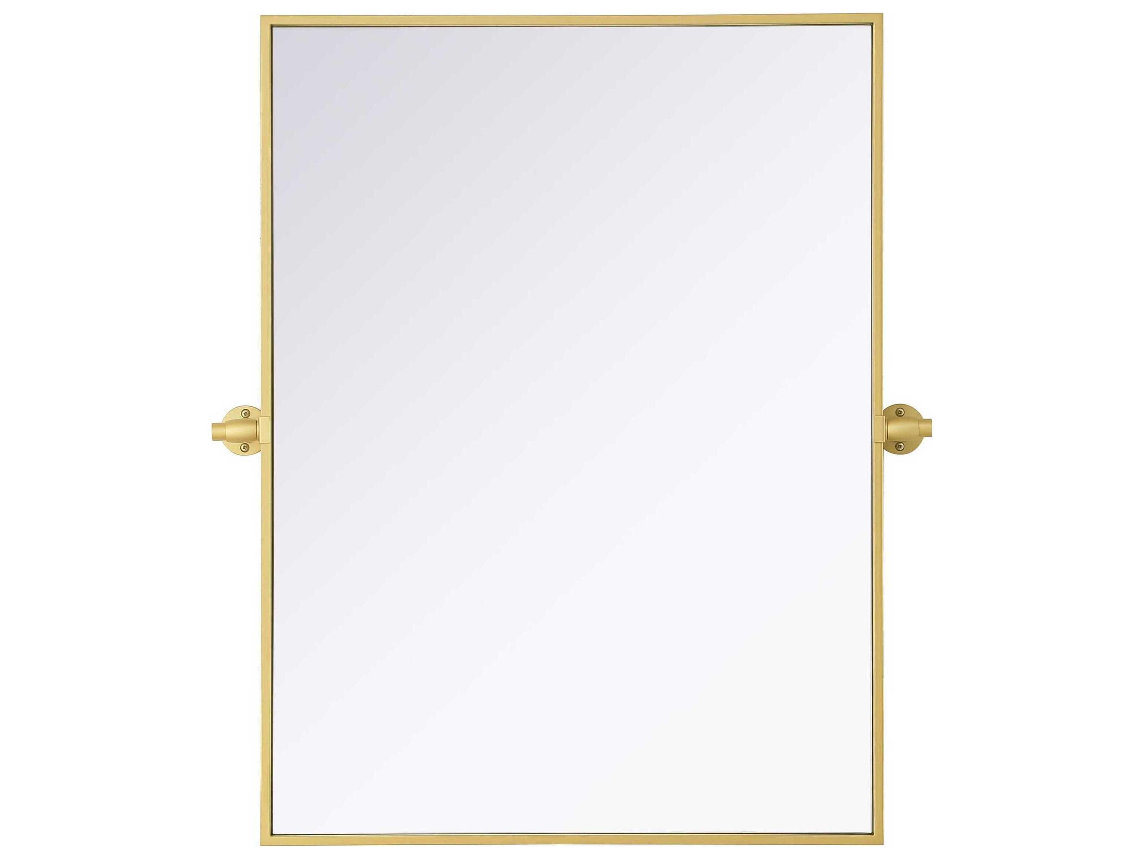 Elegant Lighting Amoura Brass Rectangular Wall Mirror