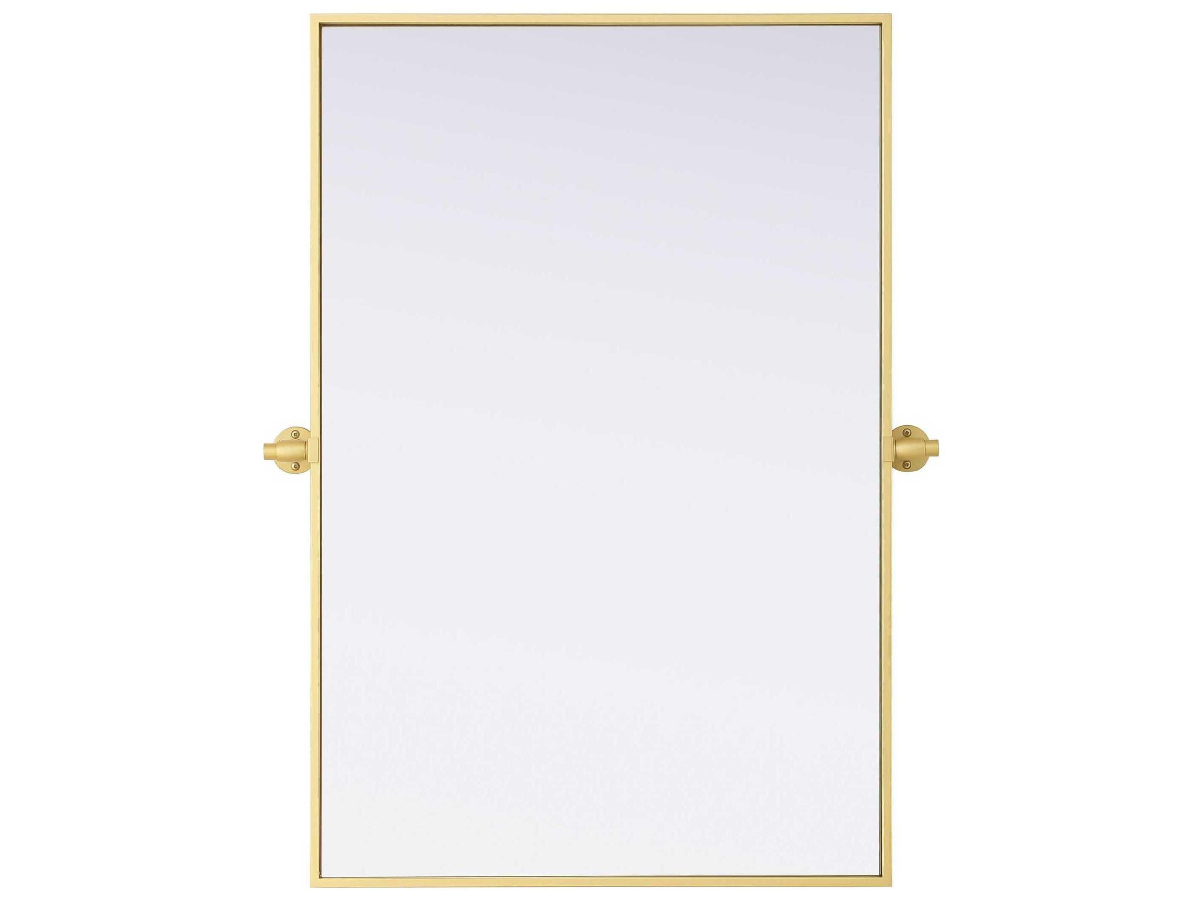 Elegant Lighting Amoura Brass Rectangular Wall Mirror