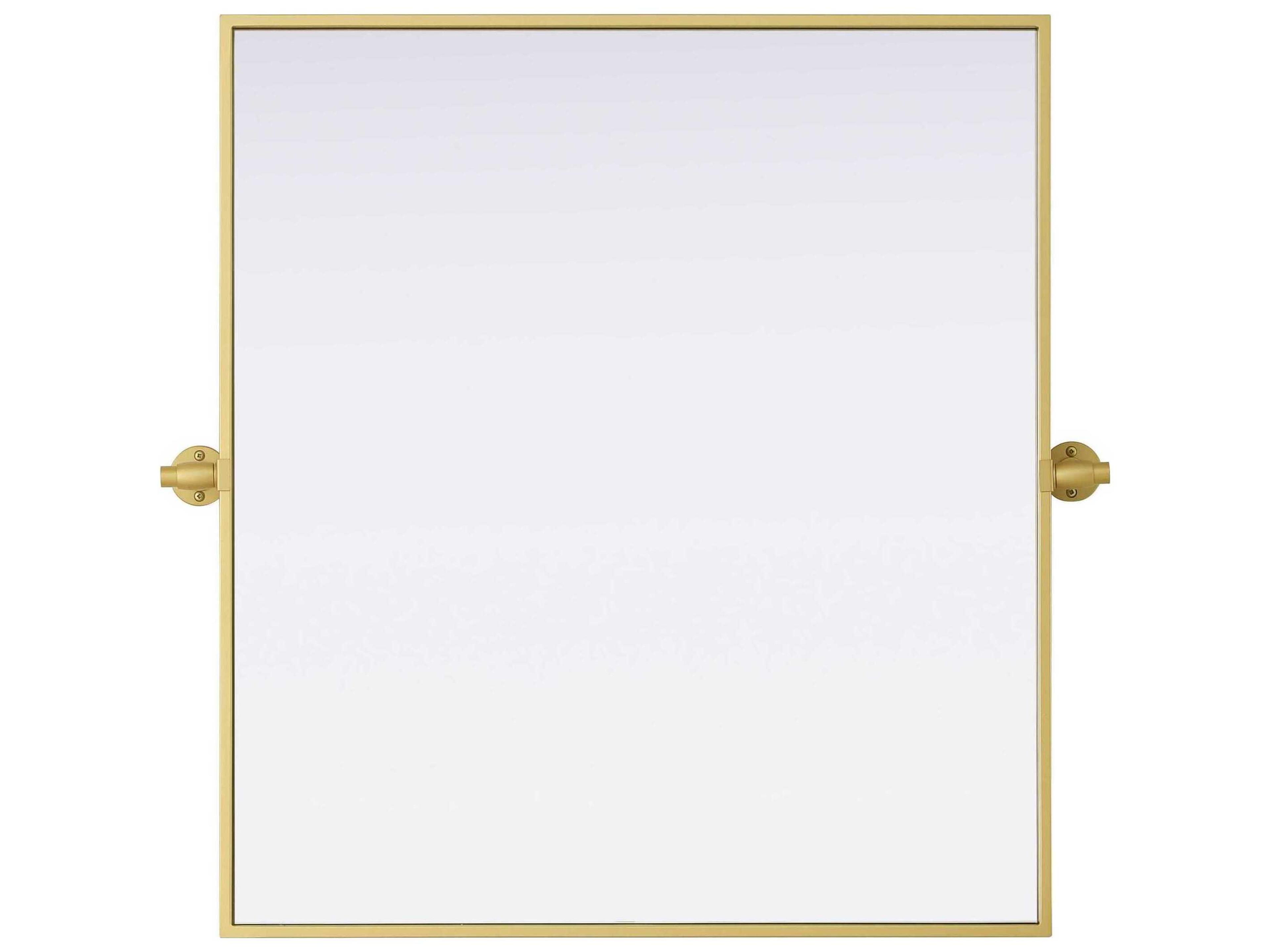 Elegant Lighting Amoura Brass Rectangular Wall Mirror