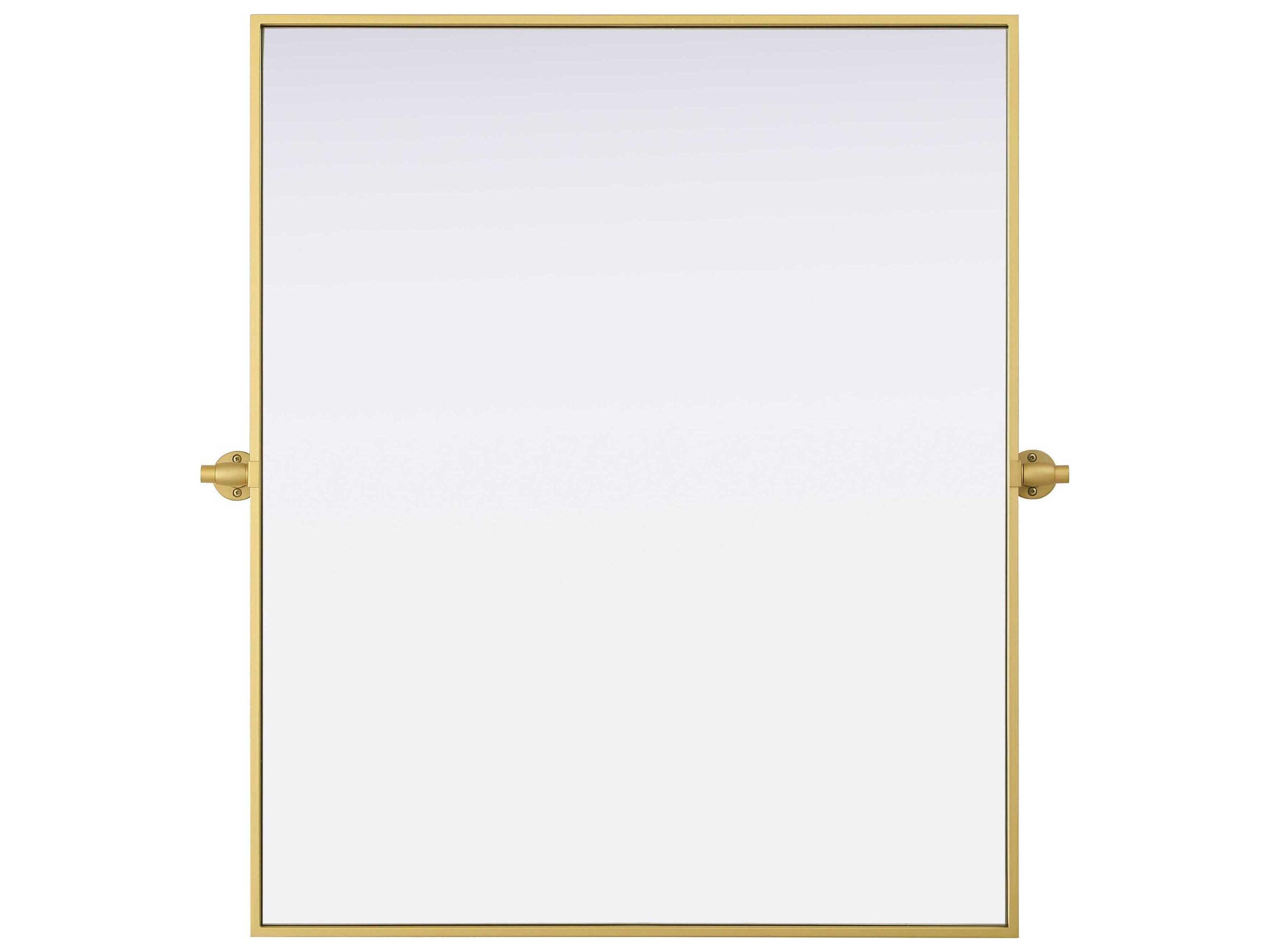 Elegant Lighting Amoura Brass Rectangular Wall Mirror