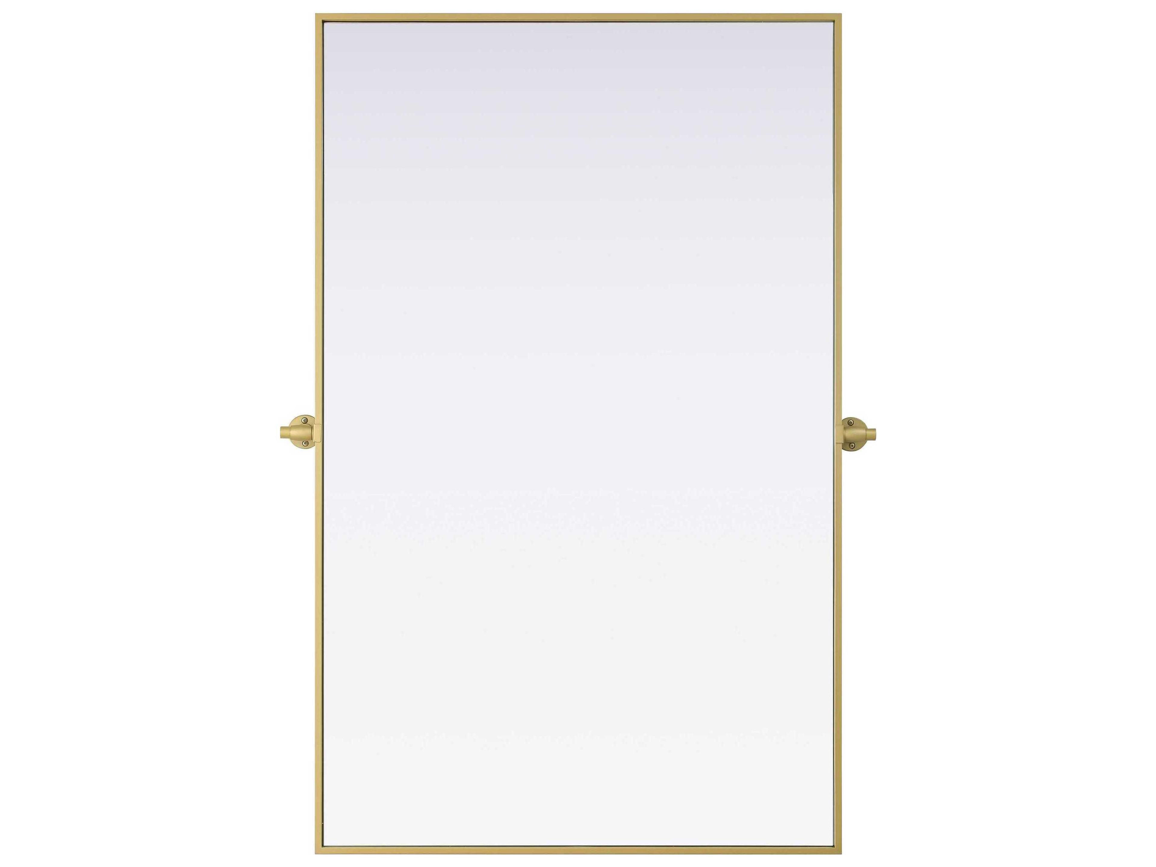 Elegant Lighting Amoura Brass Rectangular Wall Mirror
