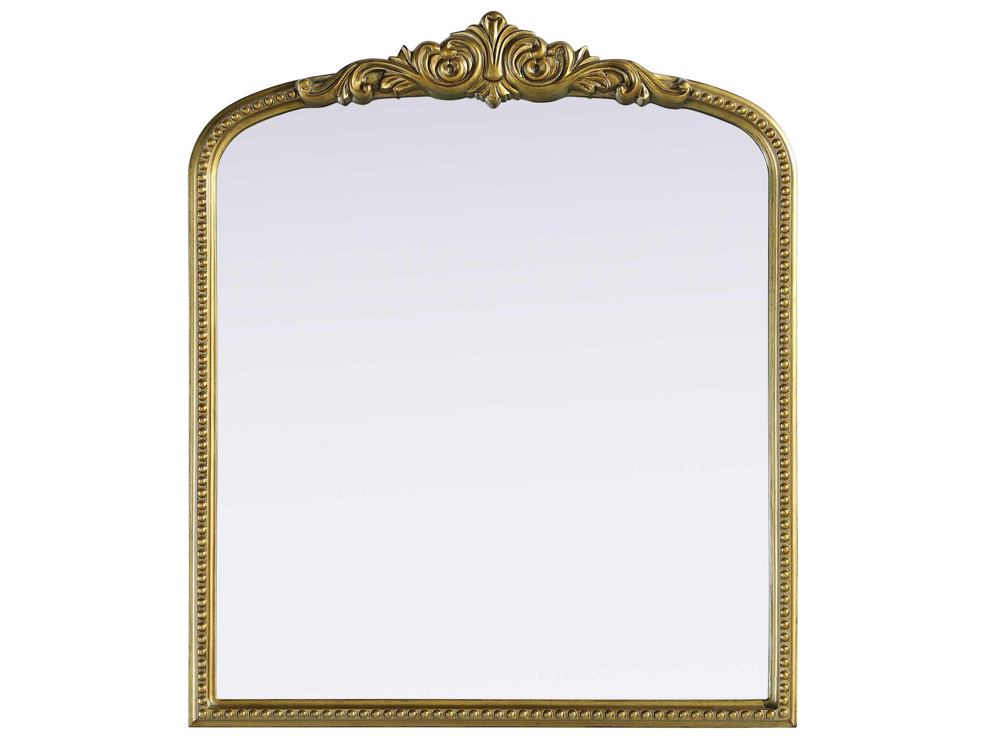 Elegant Lighting Naomi Distressed Antique Brass Wall Mirror
