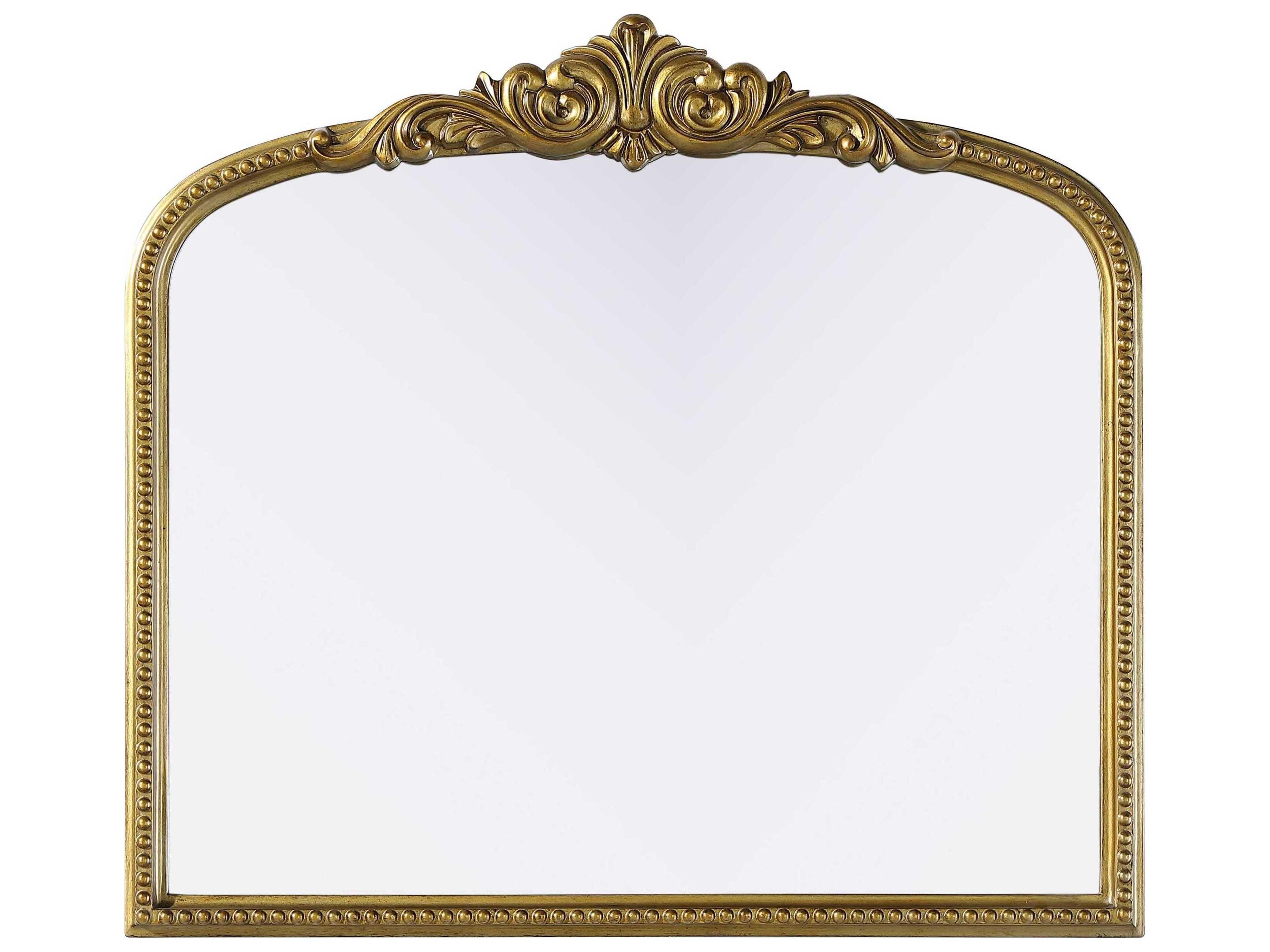 Elegant Lighting Naomi Distressed Antique Brass Floor Mirror