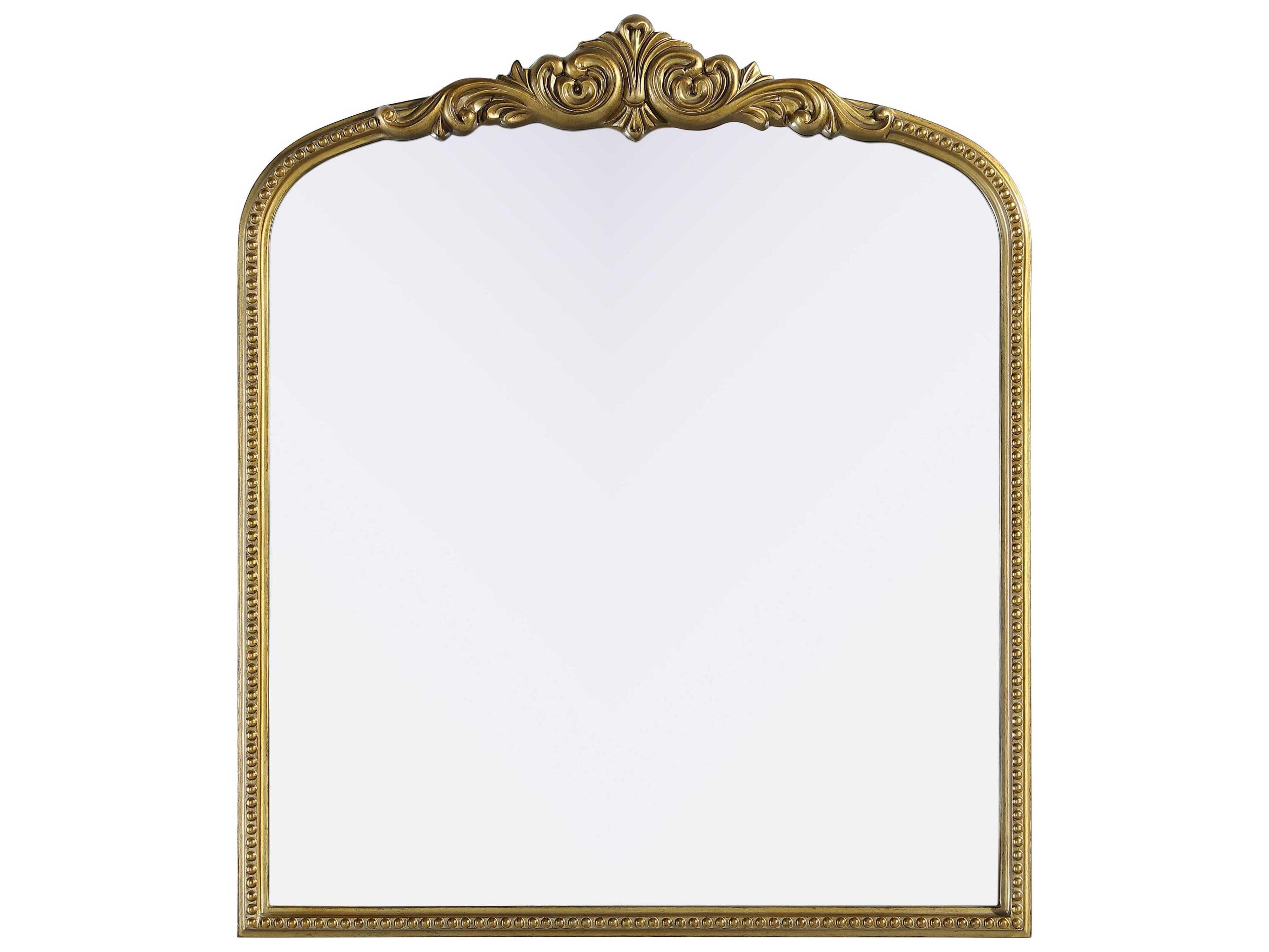Elegant Lighting Naomi Distressed Antique Brass Wall Mirror