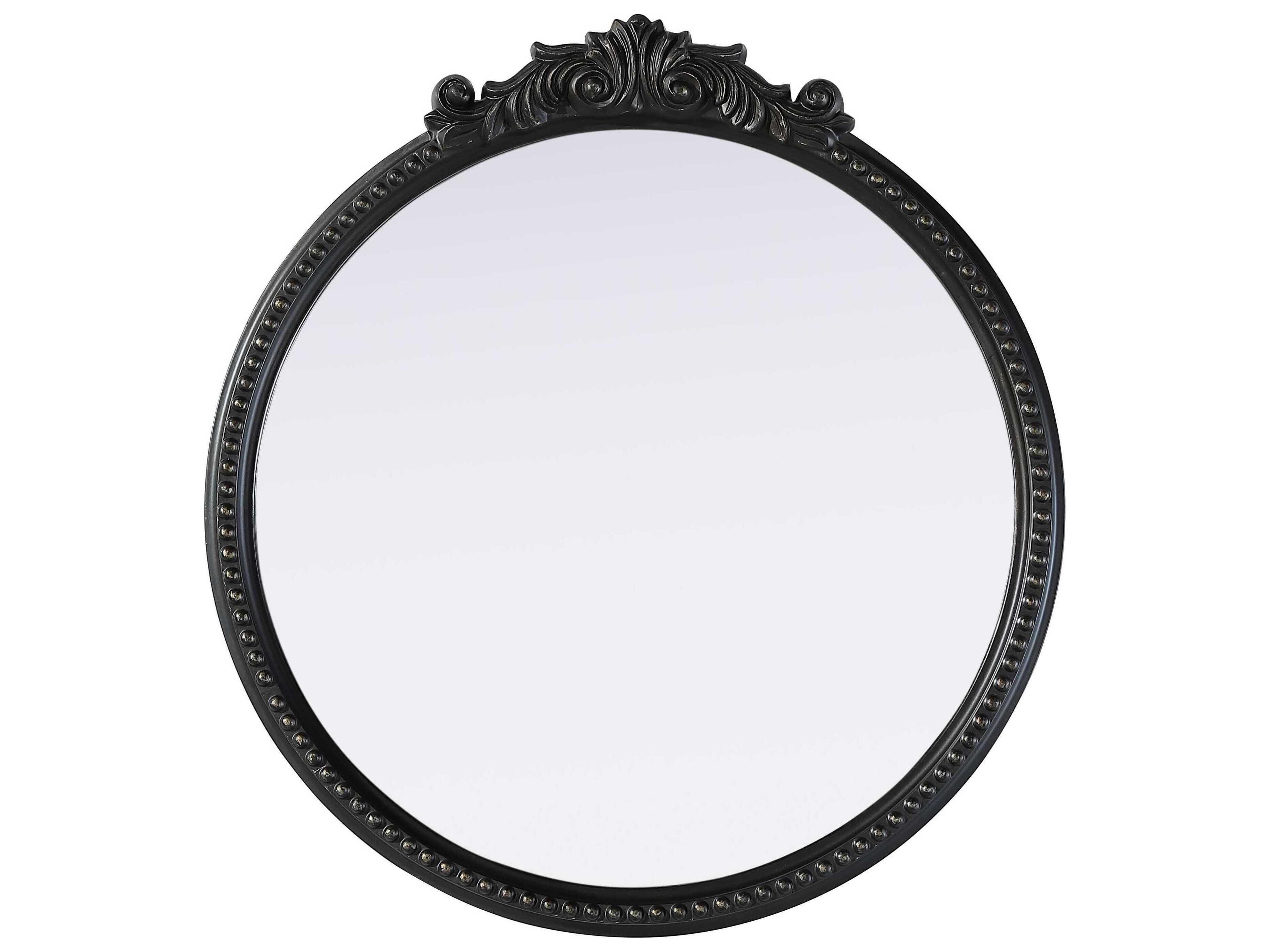 Elegant Lighting Naomi Distressed Vintage Bronze Round Wall Mirror