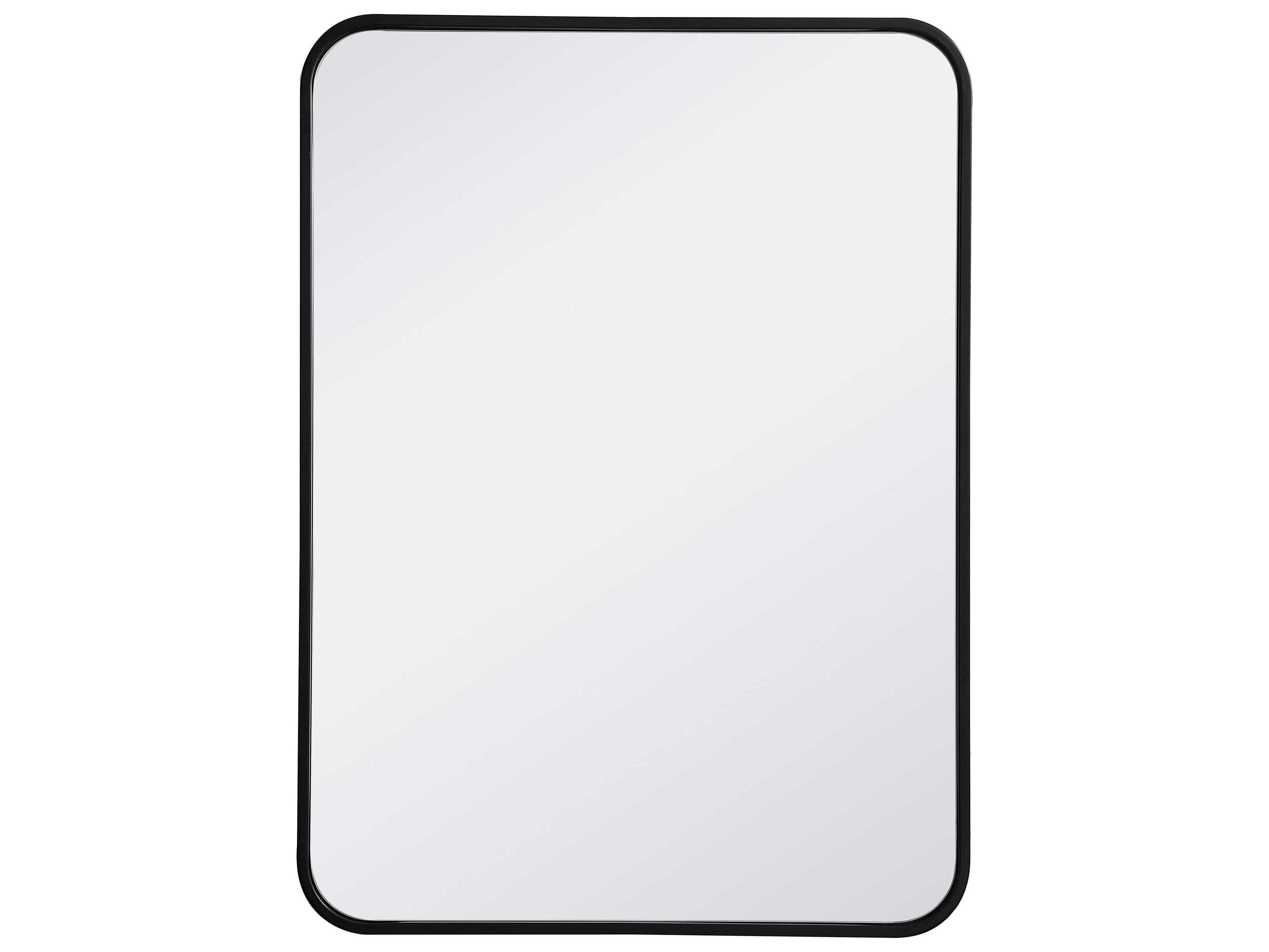 Elegant Lighting Evermore Black Rectangular Wall Mirror