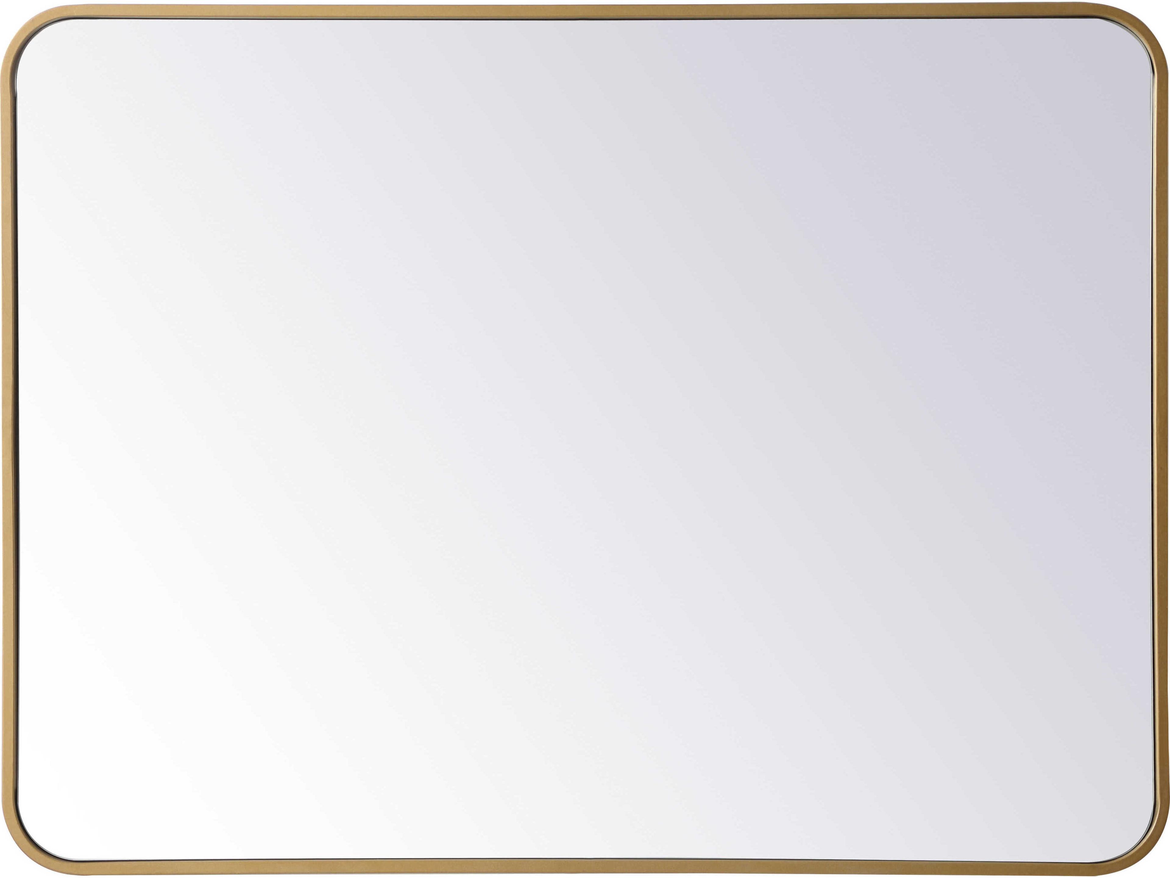 Elegant Lighting Evermore Brass Rectangular Wall Mirror