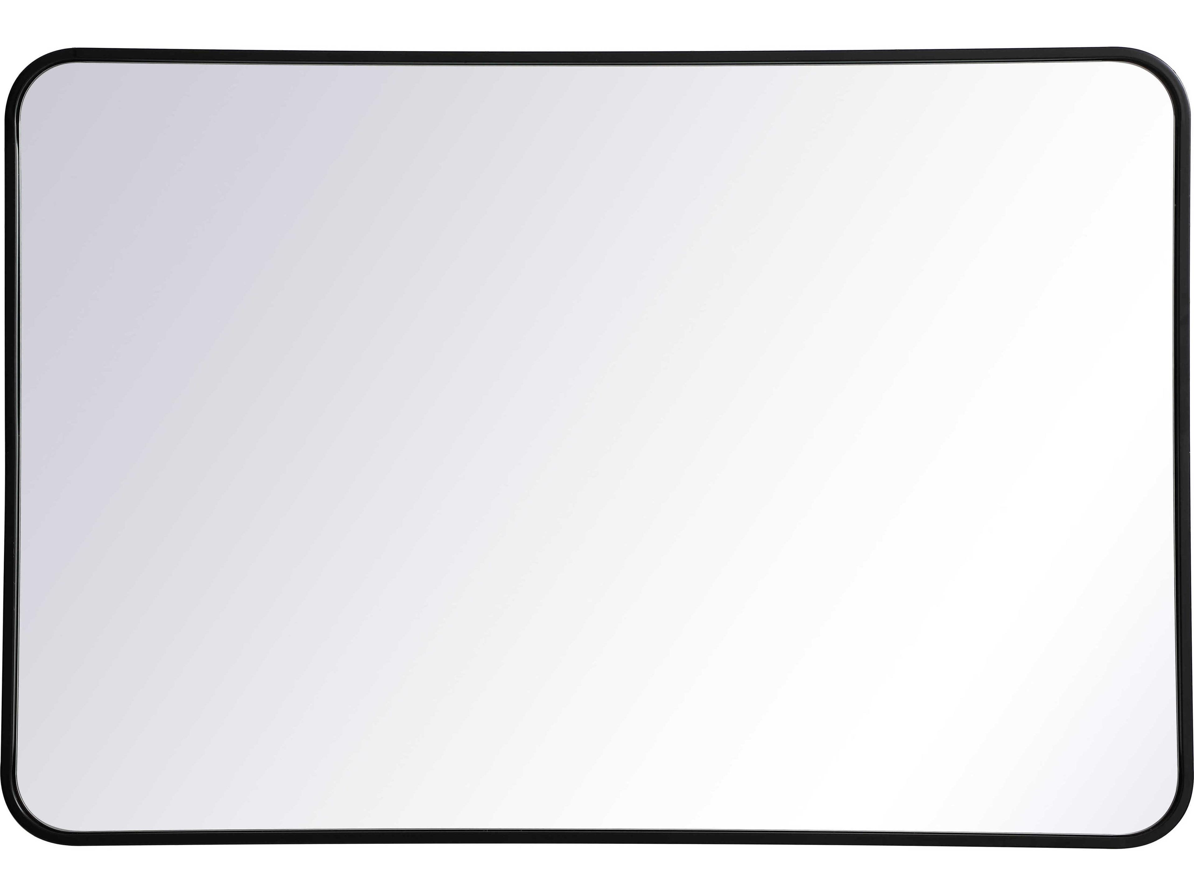 Elegant Lighting Evermore Black Rectangular Wall Mirror