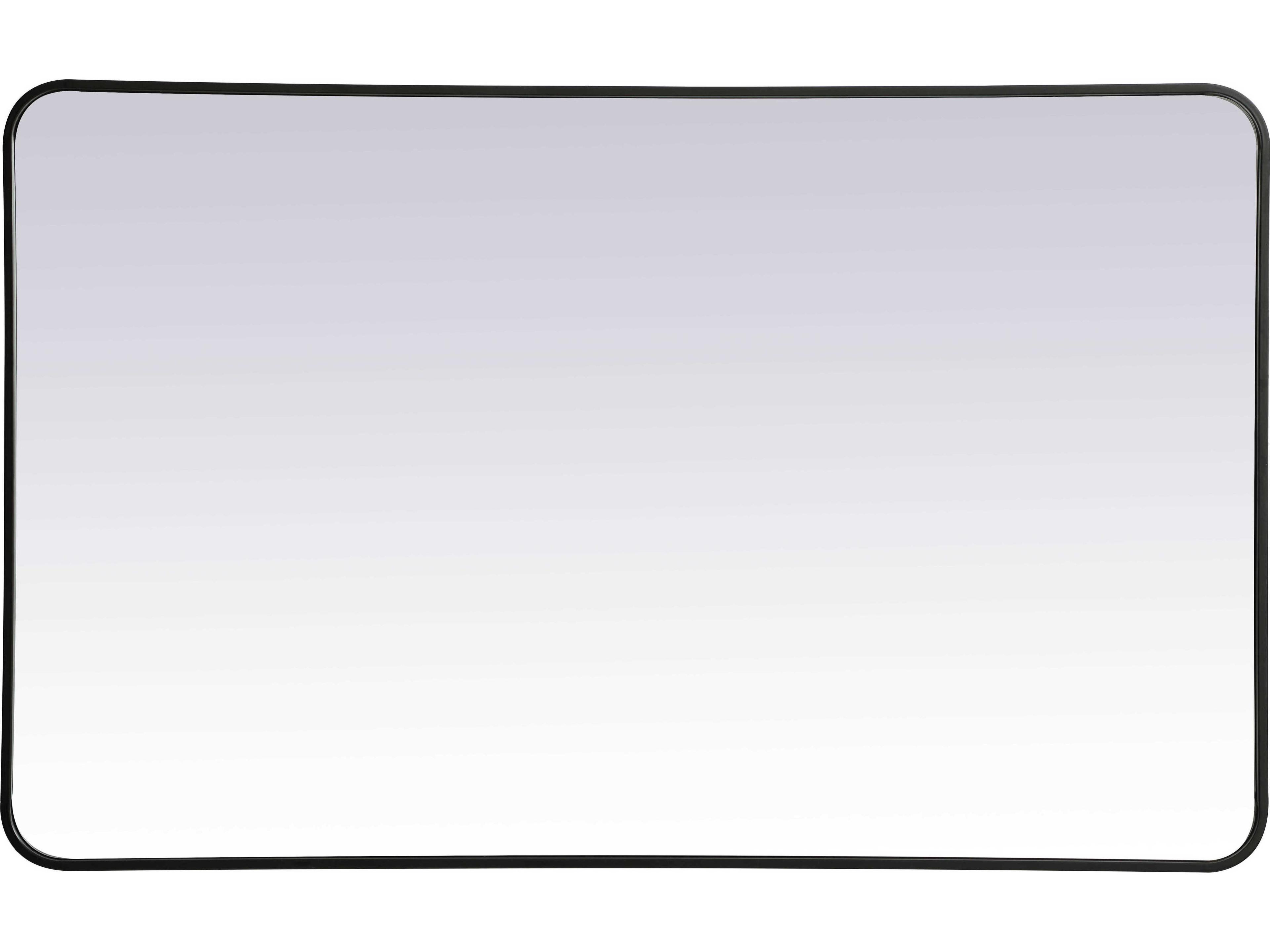 Evermore Black Rectangular Wall Mirror