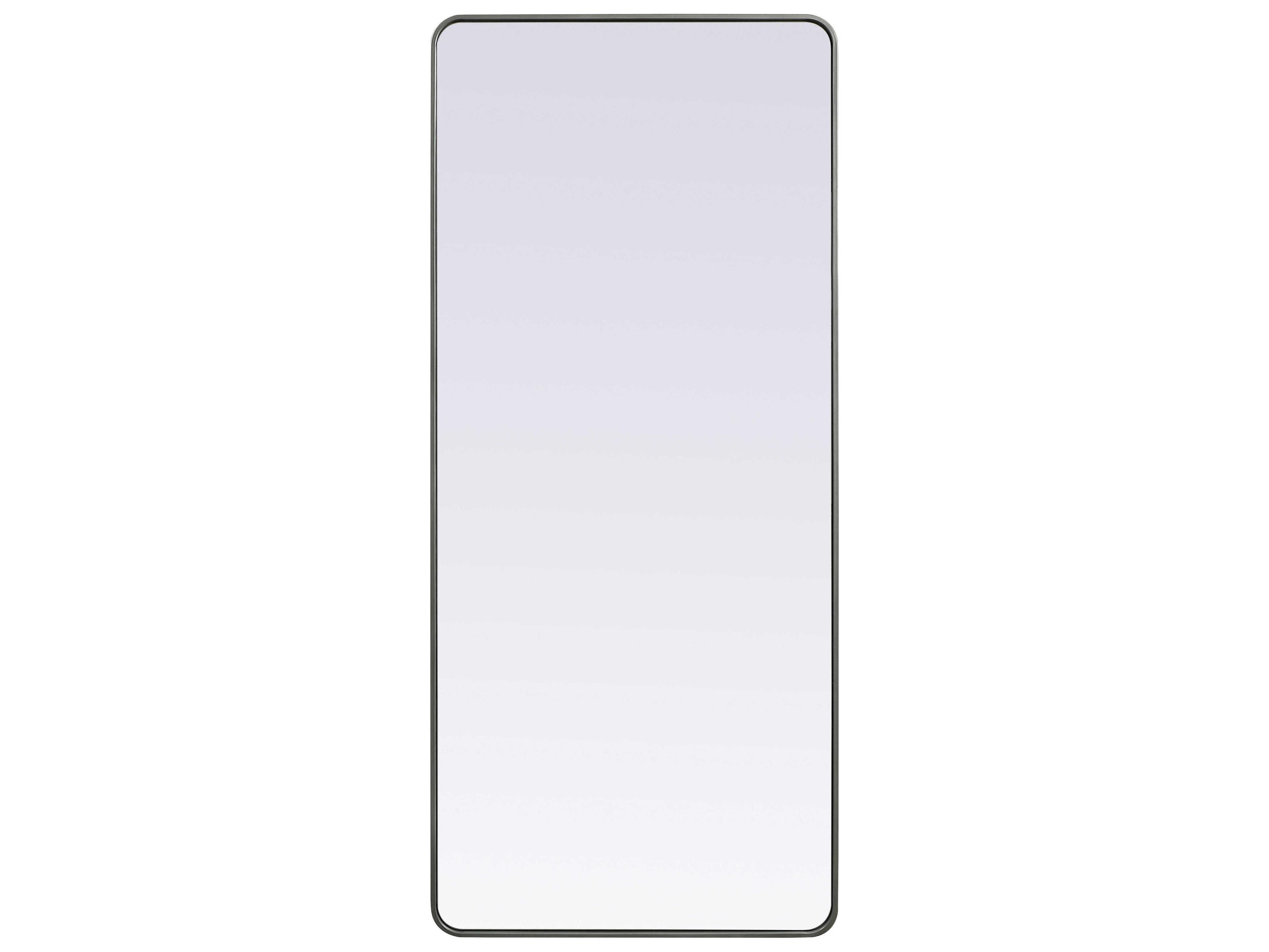 Elegant Lighting Evermore Silver Rectangular Floor Mirror