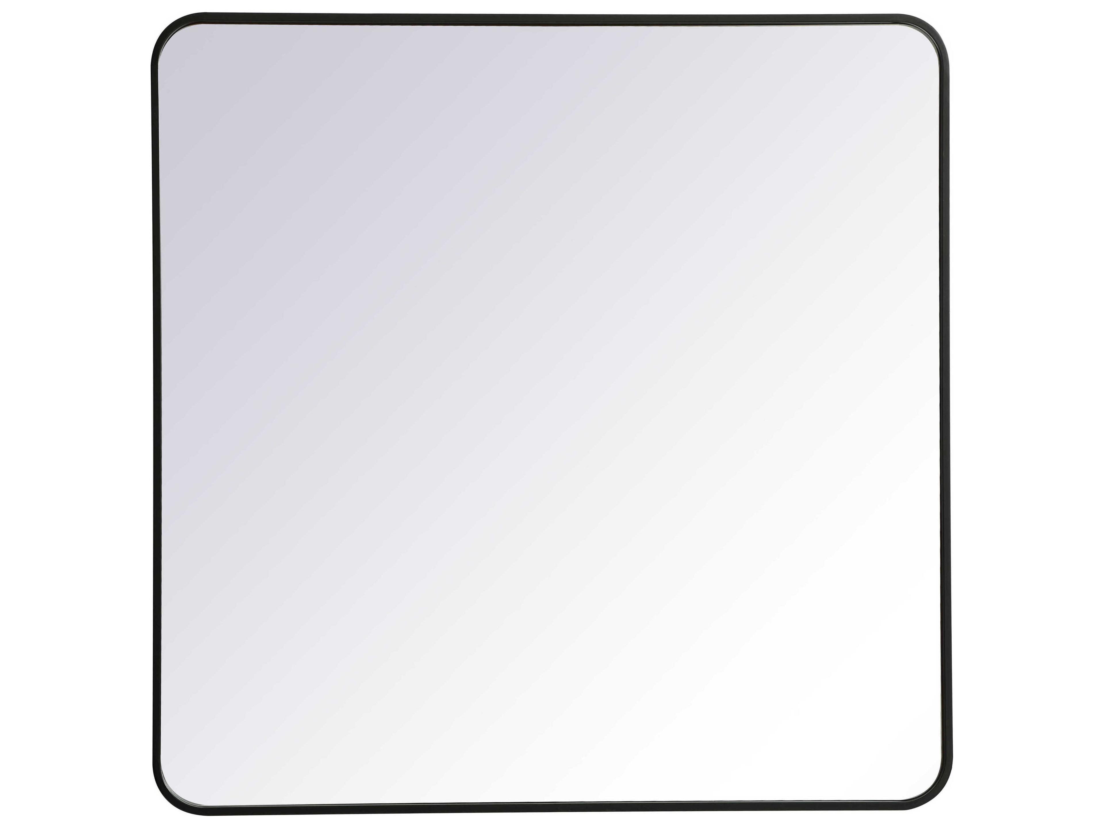 Elegant Lighting Evermore Black Rectangular Wall Mirror