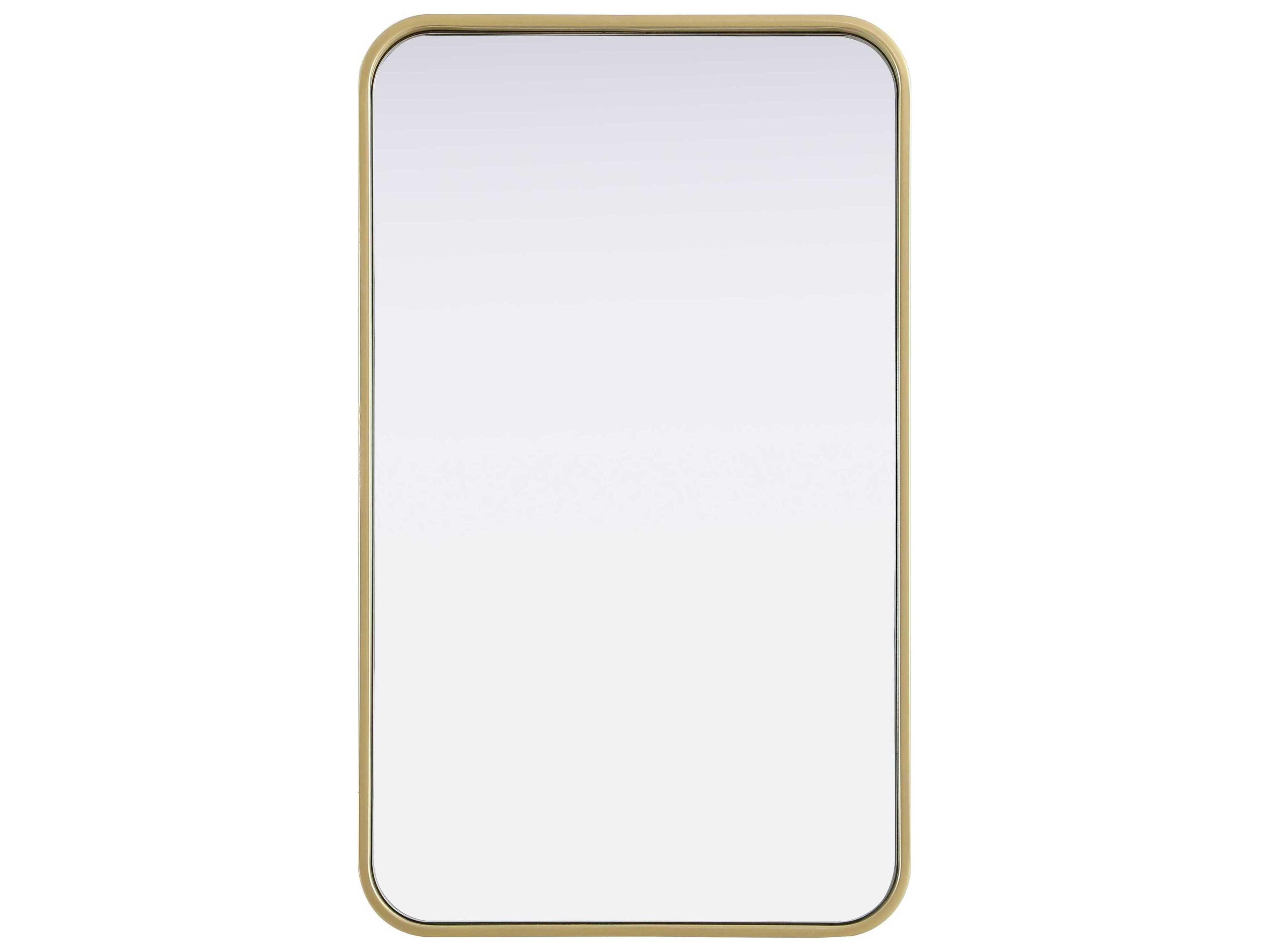 Elegant Lighting Remy Brass Rectangular Wall Mirror