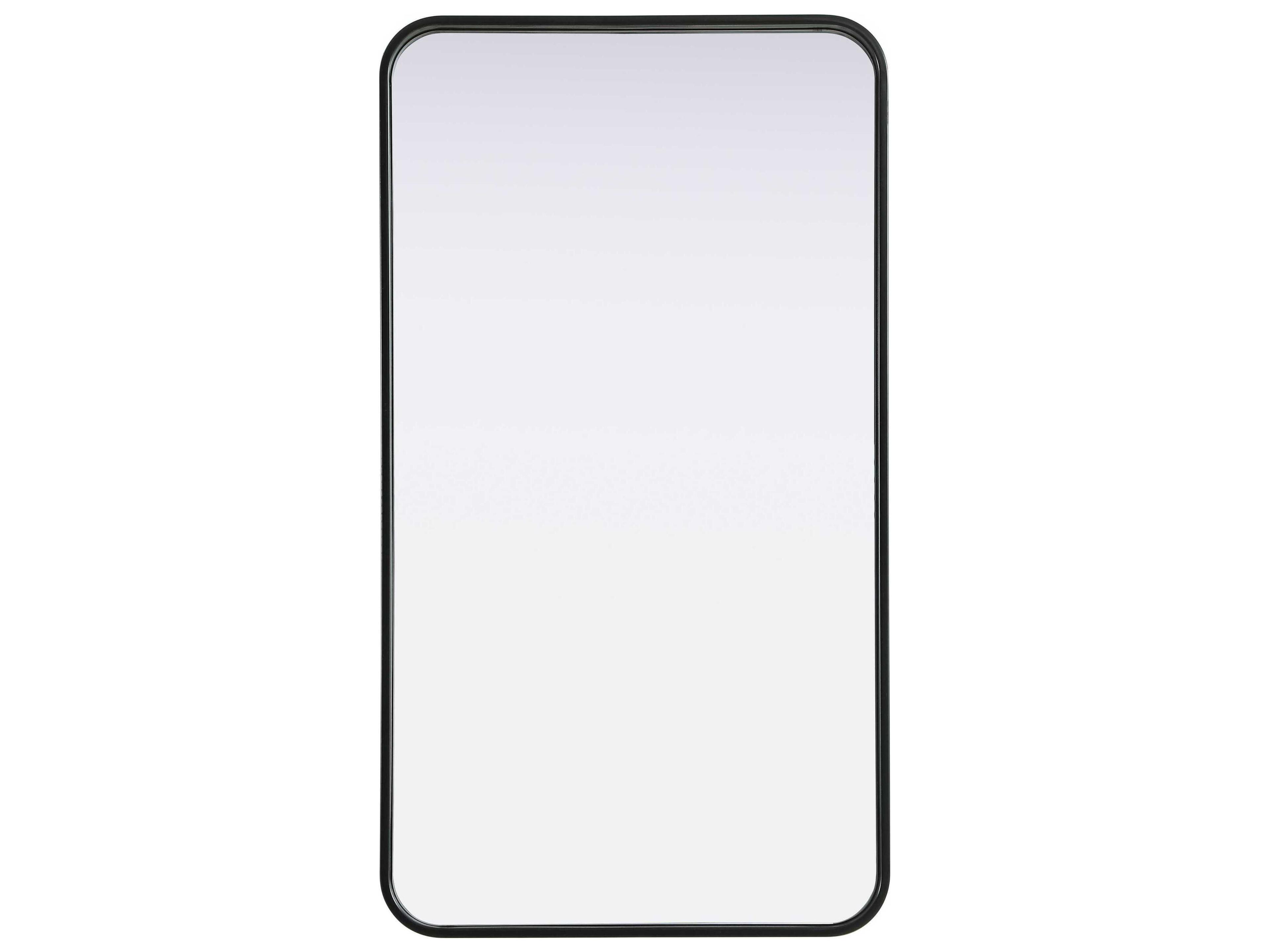 Elegant Lighting Remy Black Rectangular Wall Mirror