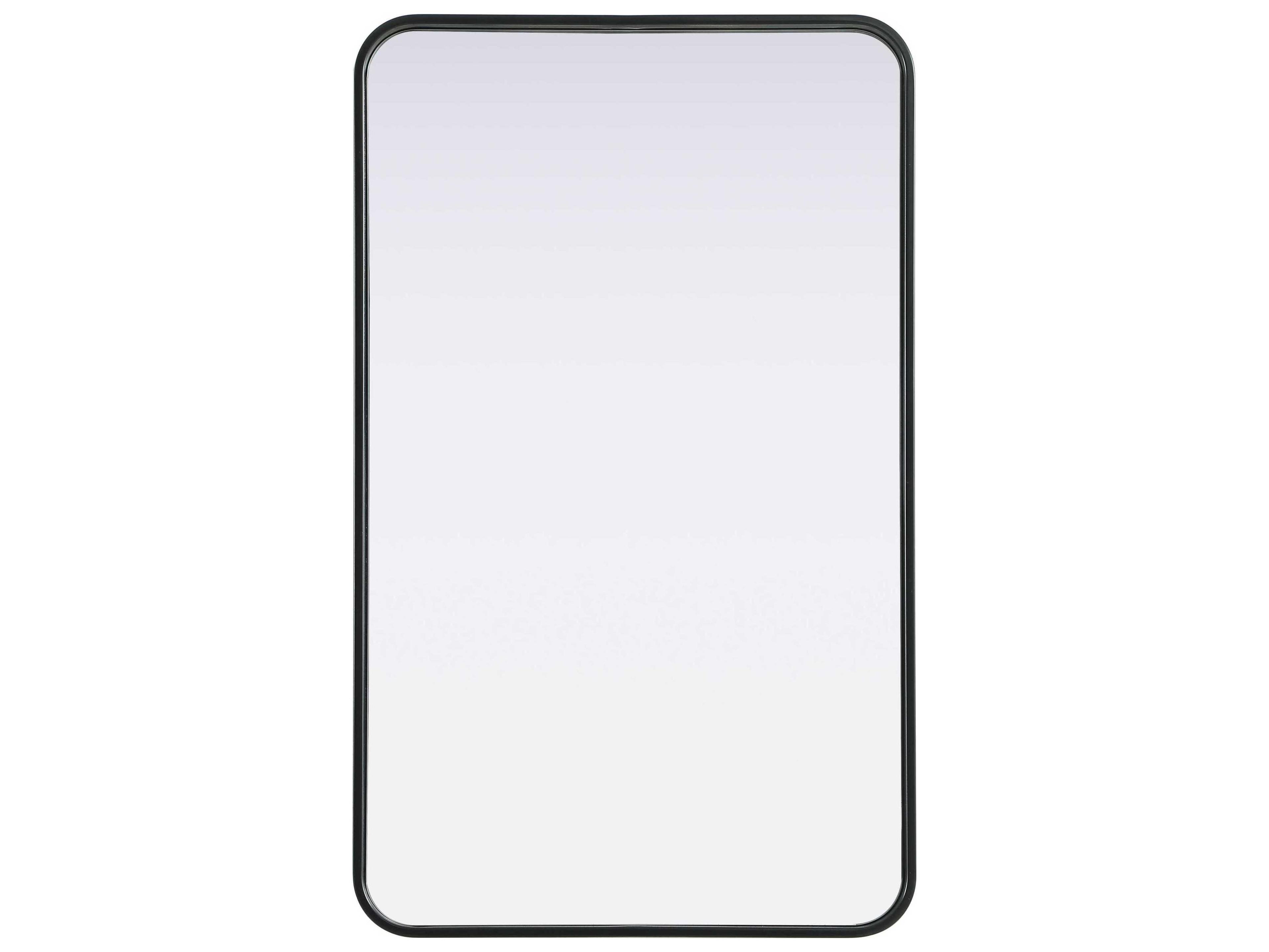 Elegant Lighting Remy Black Rectangular Wall Mirror