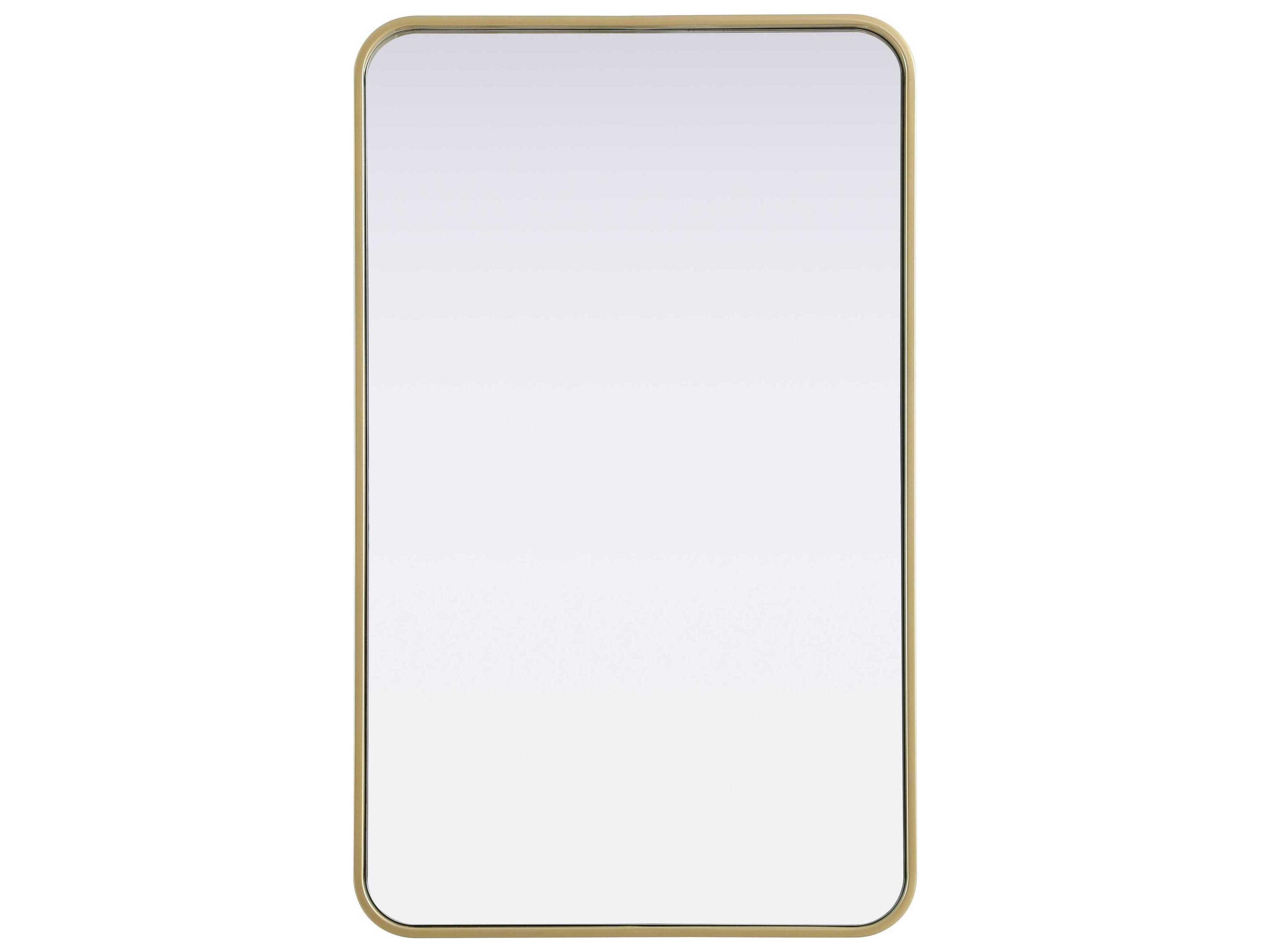 Elegant Lighting Remy Brass Rectangular Wall Mirror