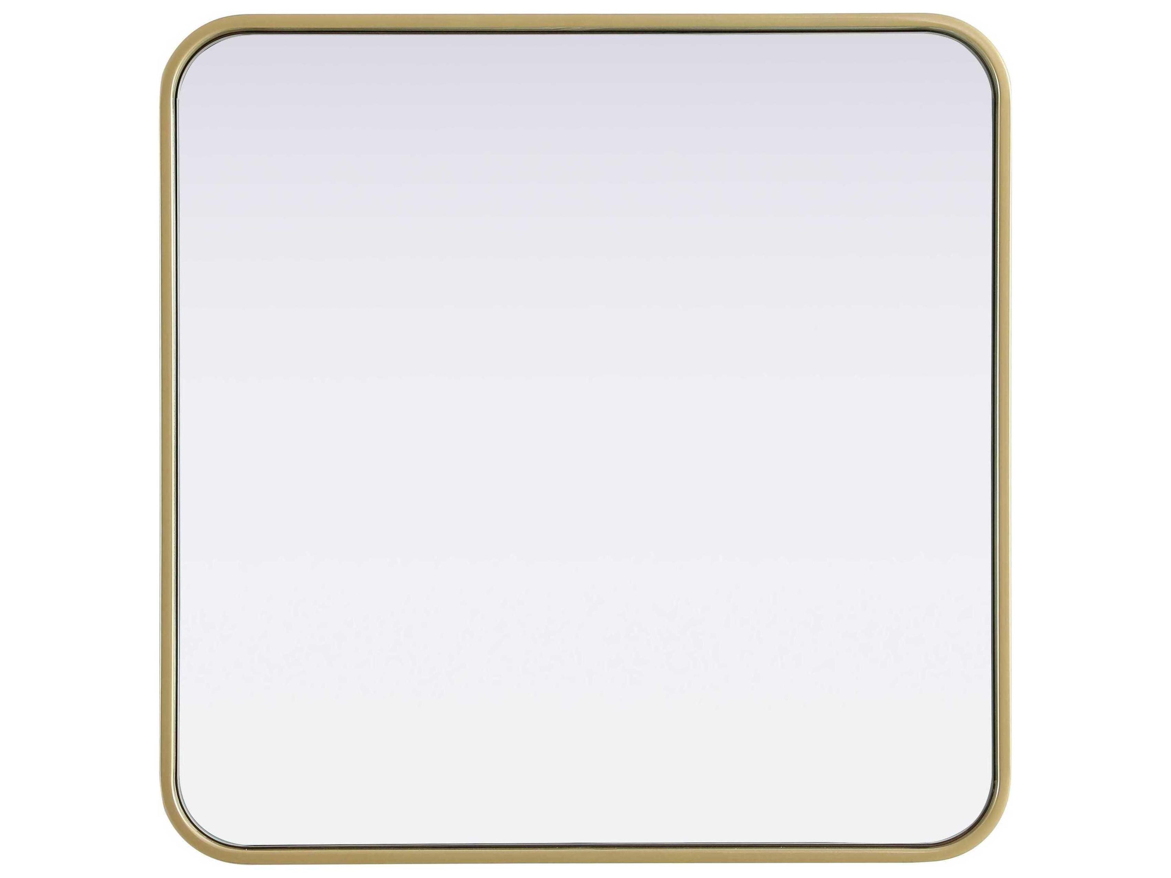 Elegant Lighting Remy Brass Square Wall Mirror