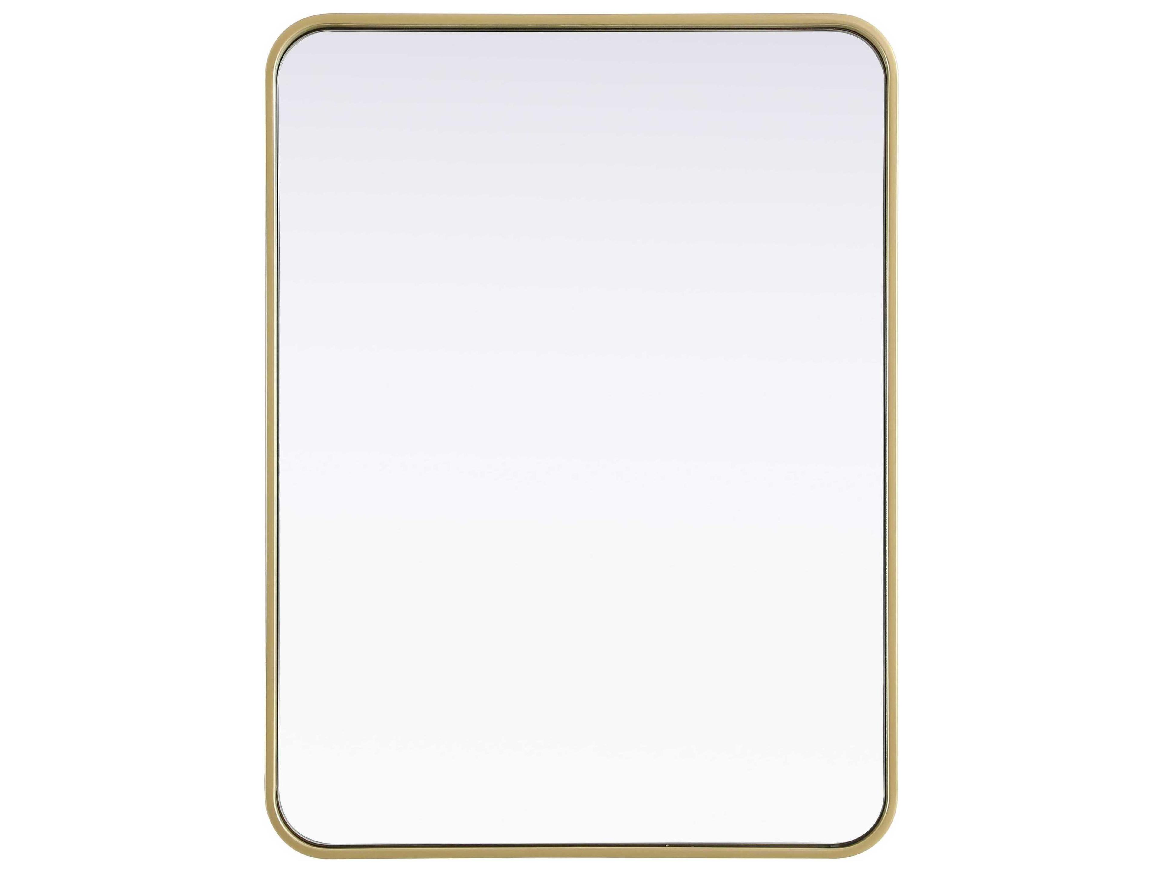 Elegant Lighting Remy Brass Rectangular Wall Mirror