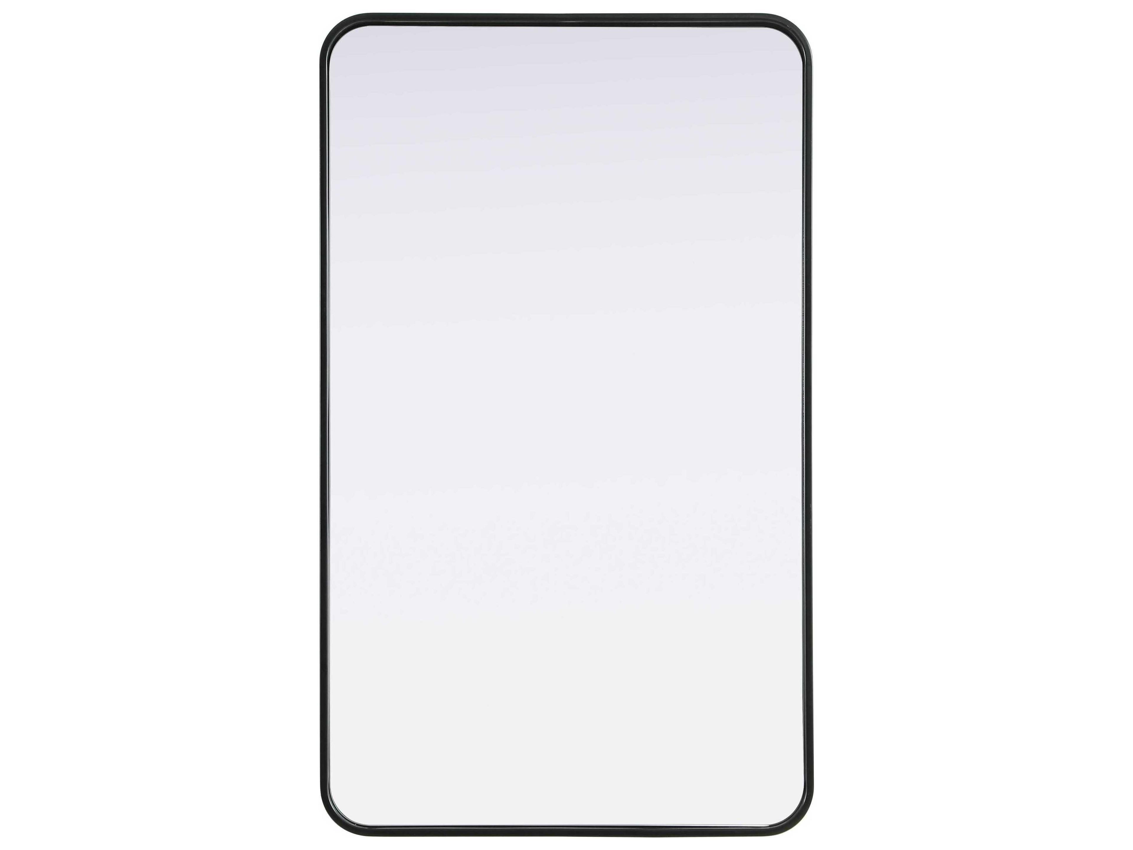 Elegant Lighting Remy Black Rectangular Wall Mirror