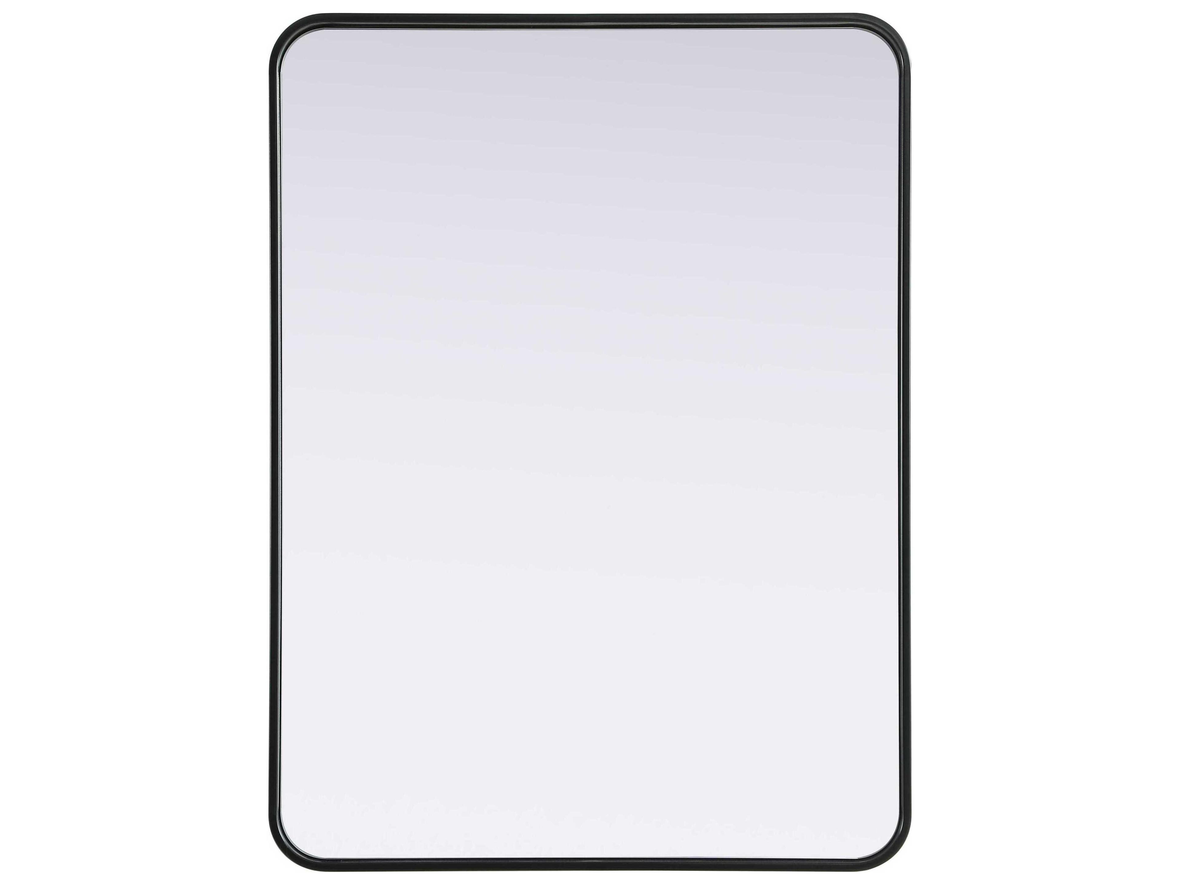 Elegant Lighting Remy Black Rectangular Wall Mirror