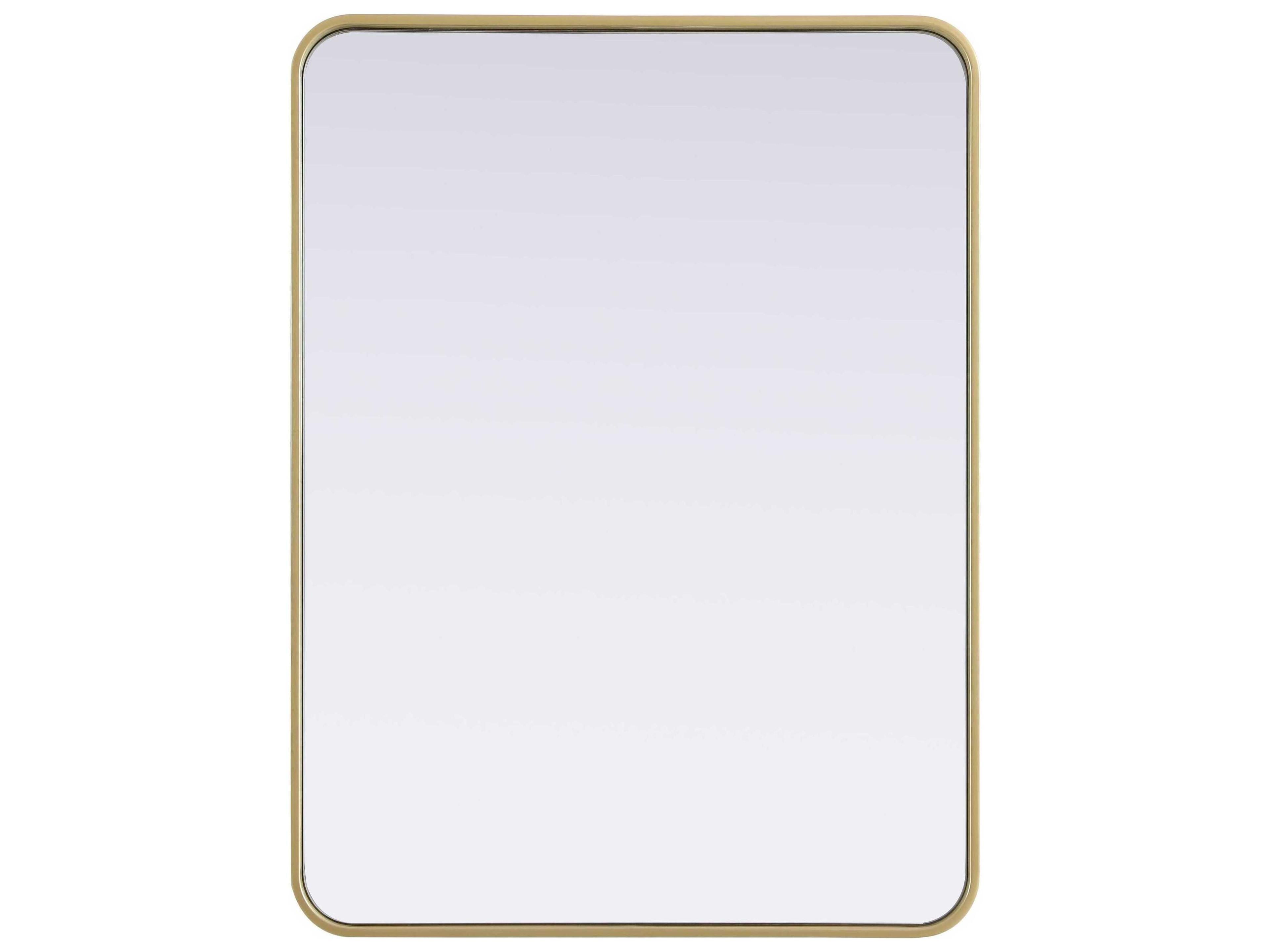 Elegant Lighting Remy Brass Rectangular Wall Mirror