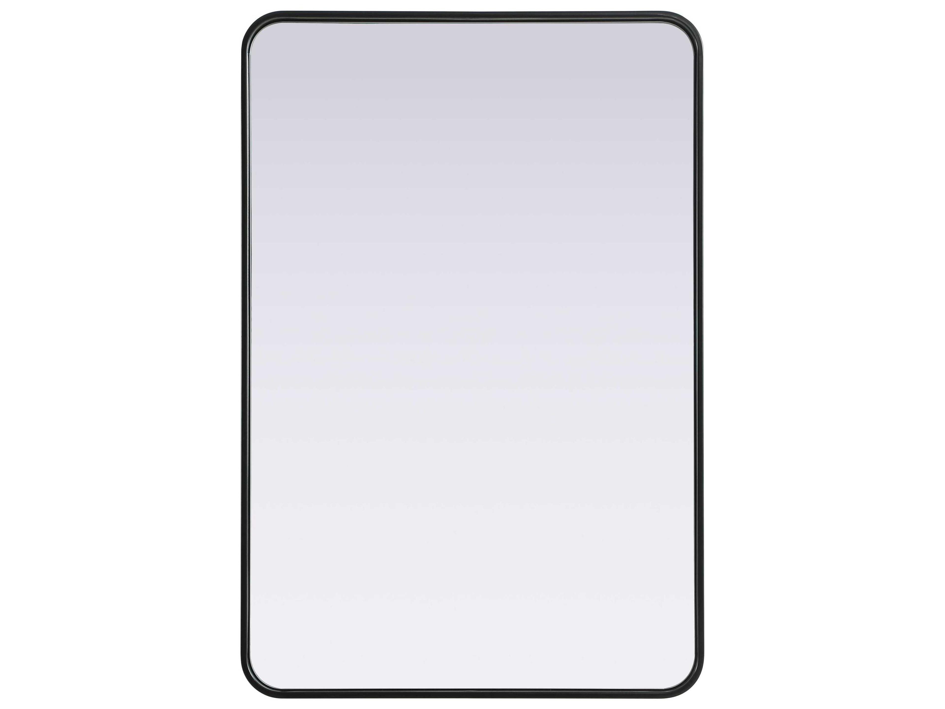 Elegant Lighting Remy Black Rectangular Wall Mirror