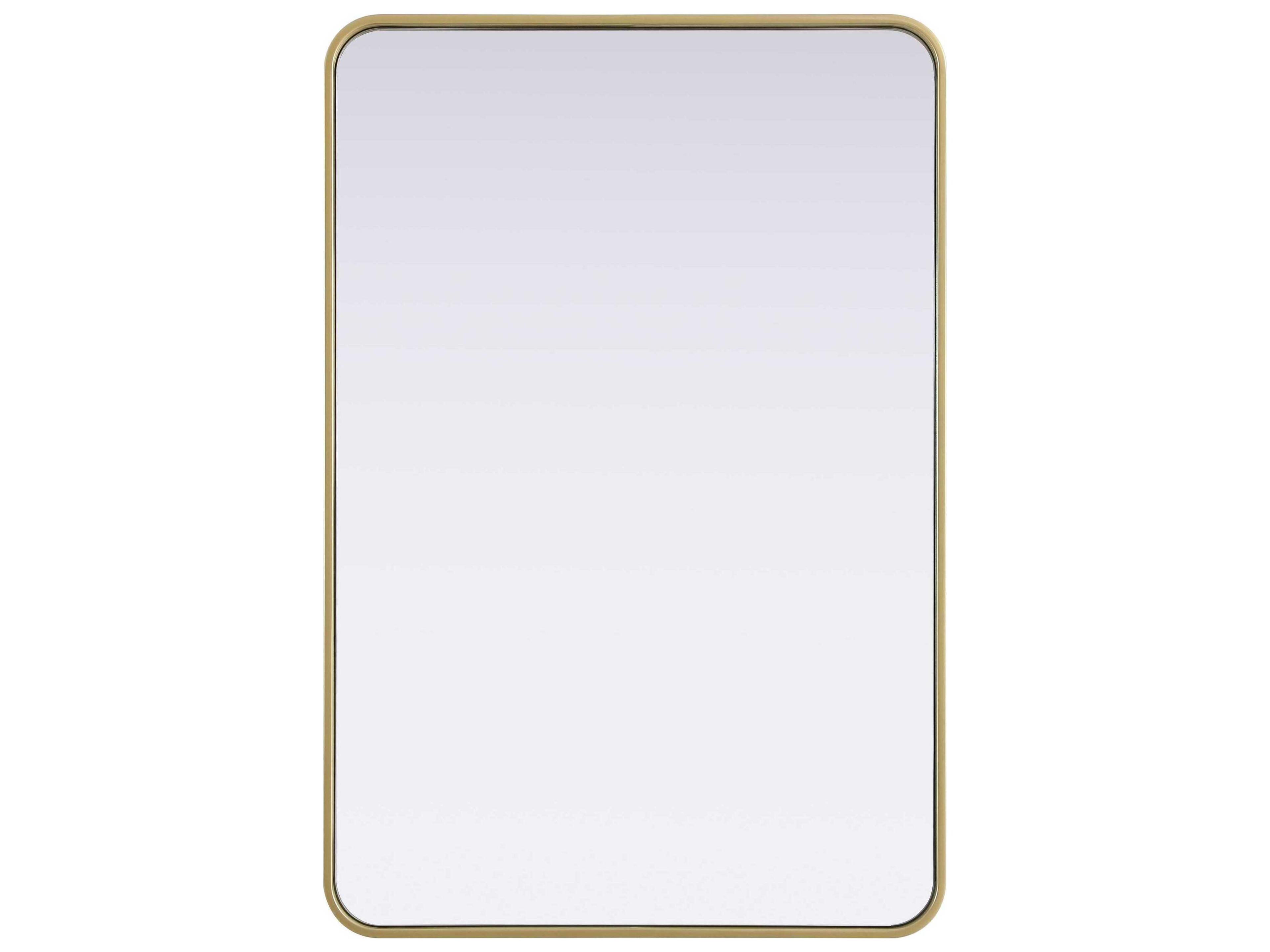 Elegant Lighting Remy Brass Rectangular Wall Mirror