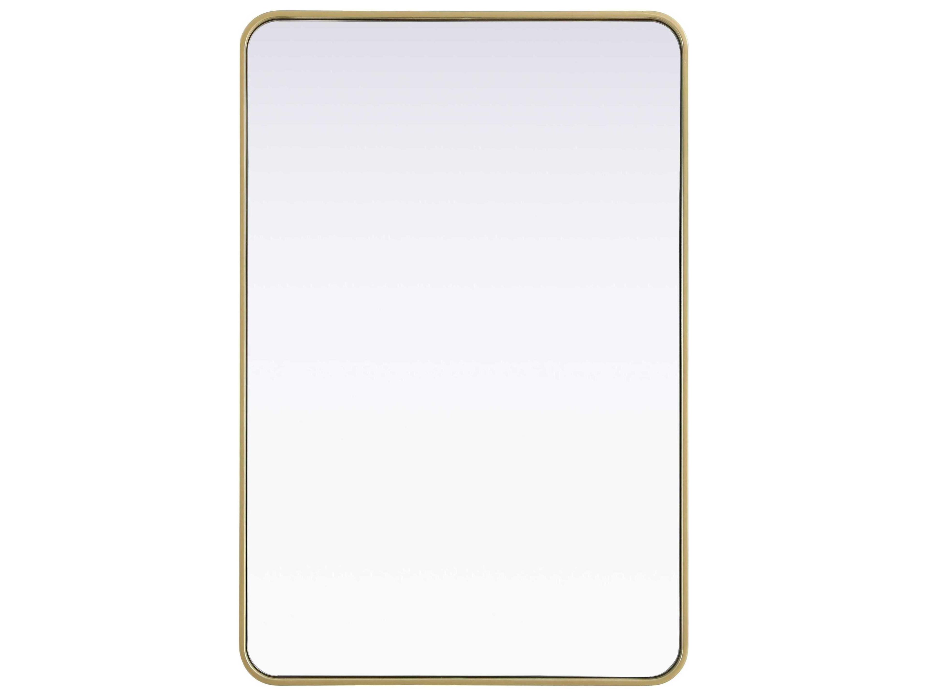 Elegant Lighting Remy Brass Rectangular Wall Mirror