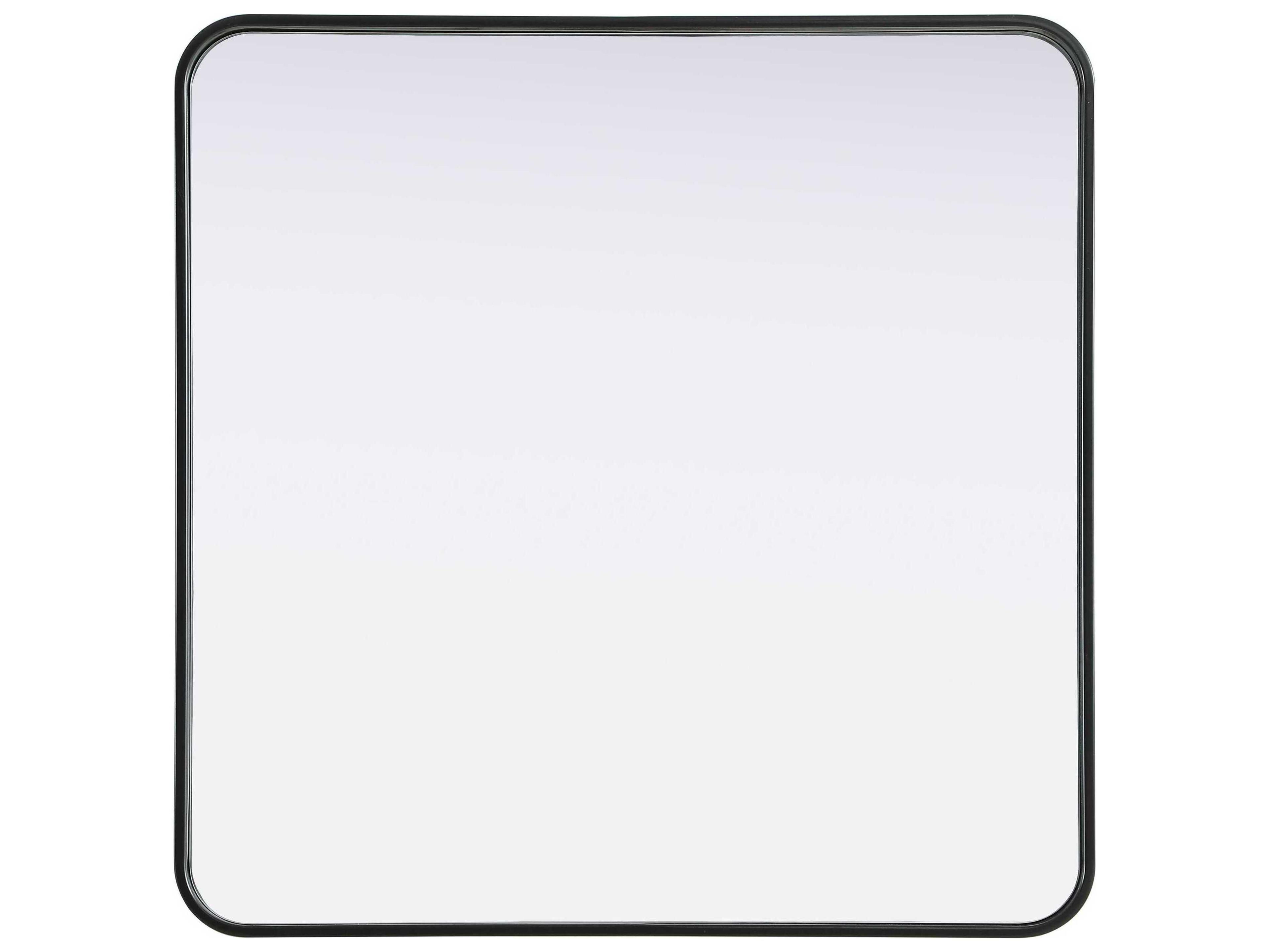 Elegant Lighting Remy Black Square Wall Mirror