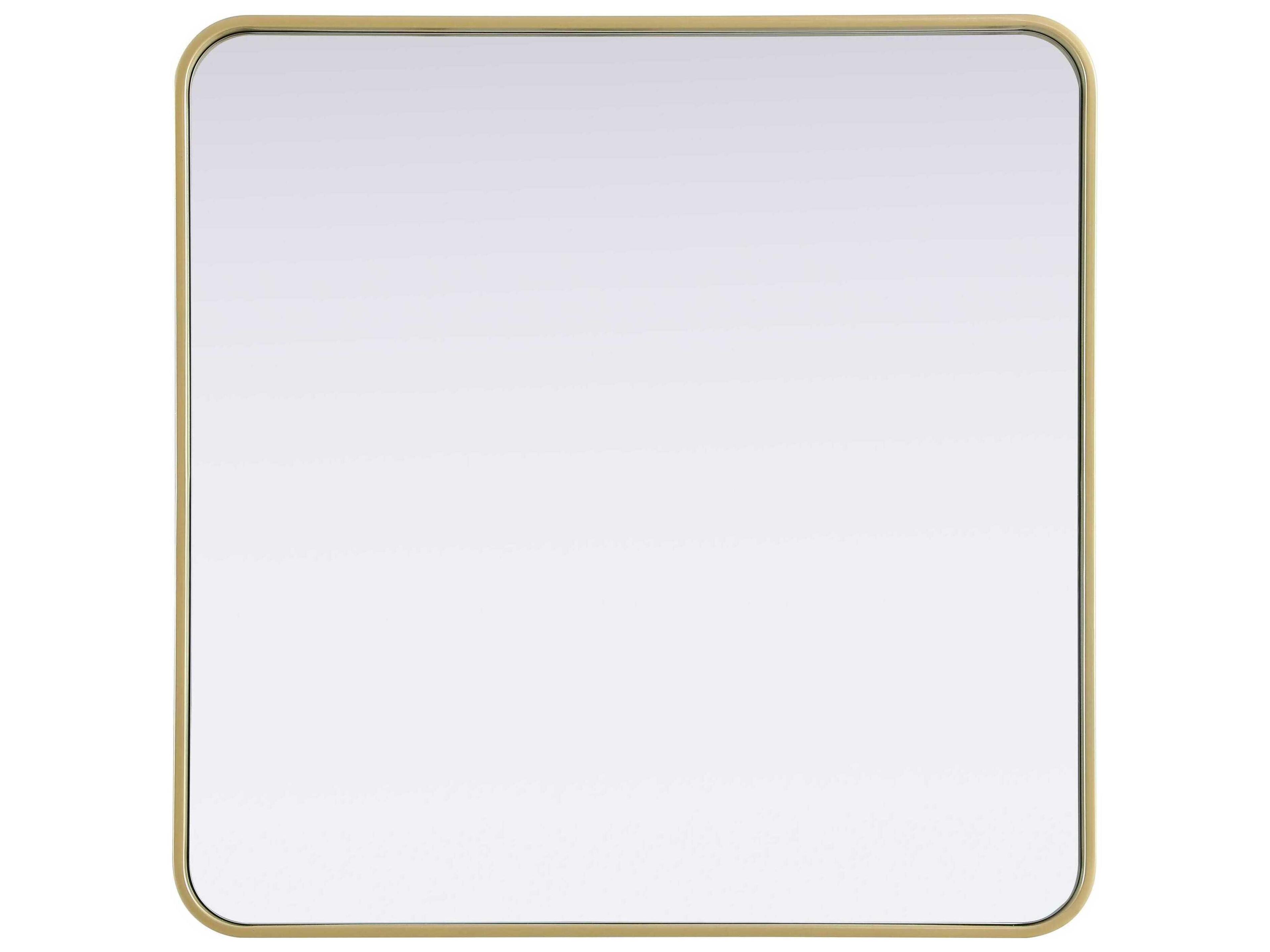 Elegant Lighting Remy Brass Square Wall Mirror