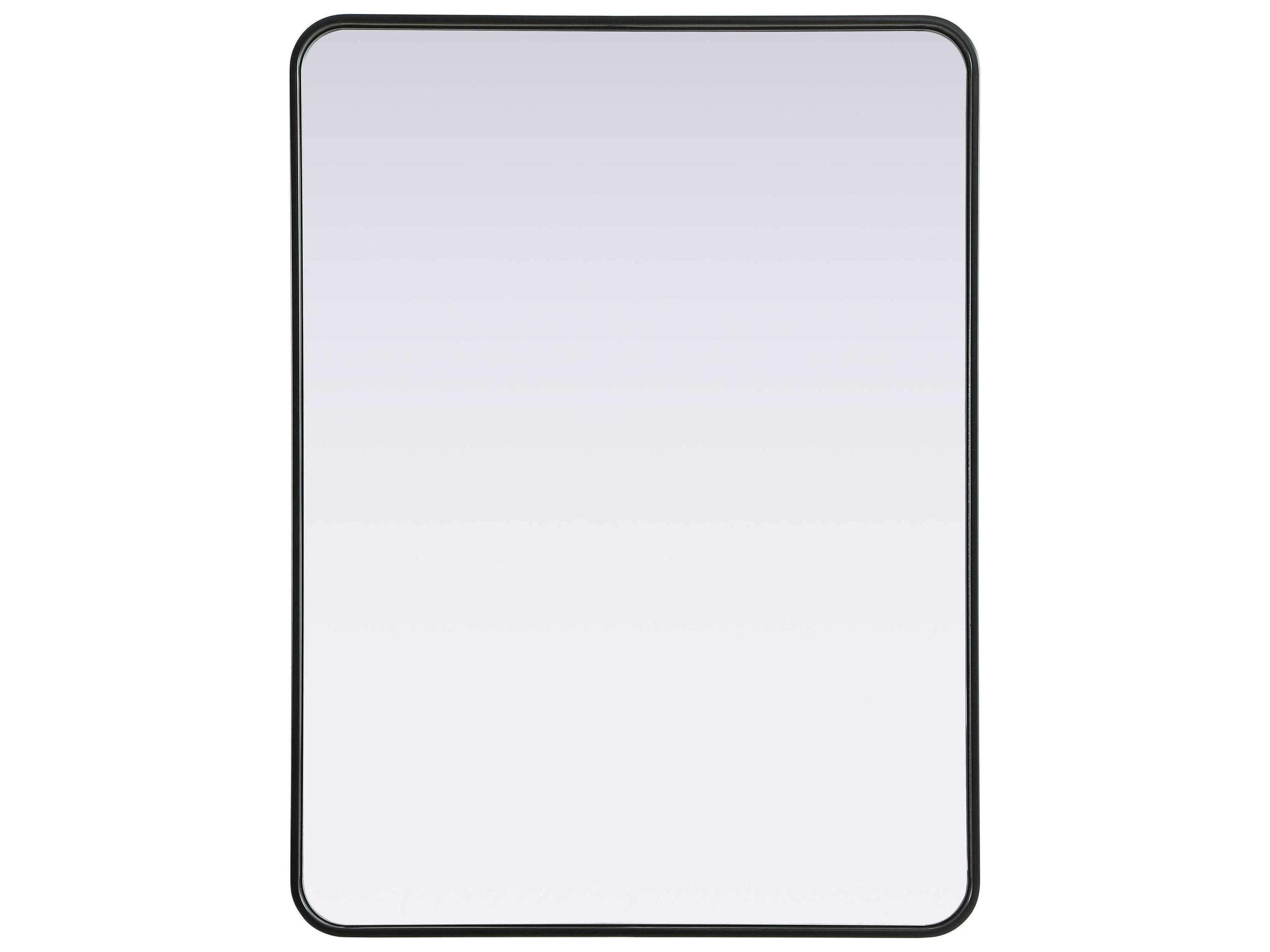 Elegant Lighting Remy Black Rectangular Wall Mirror