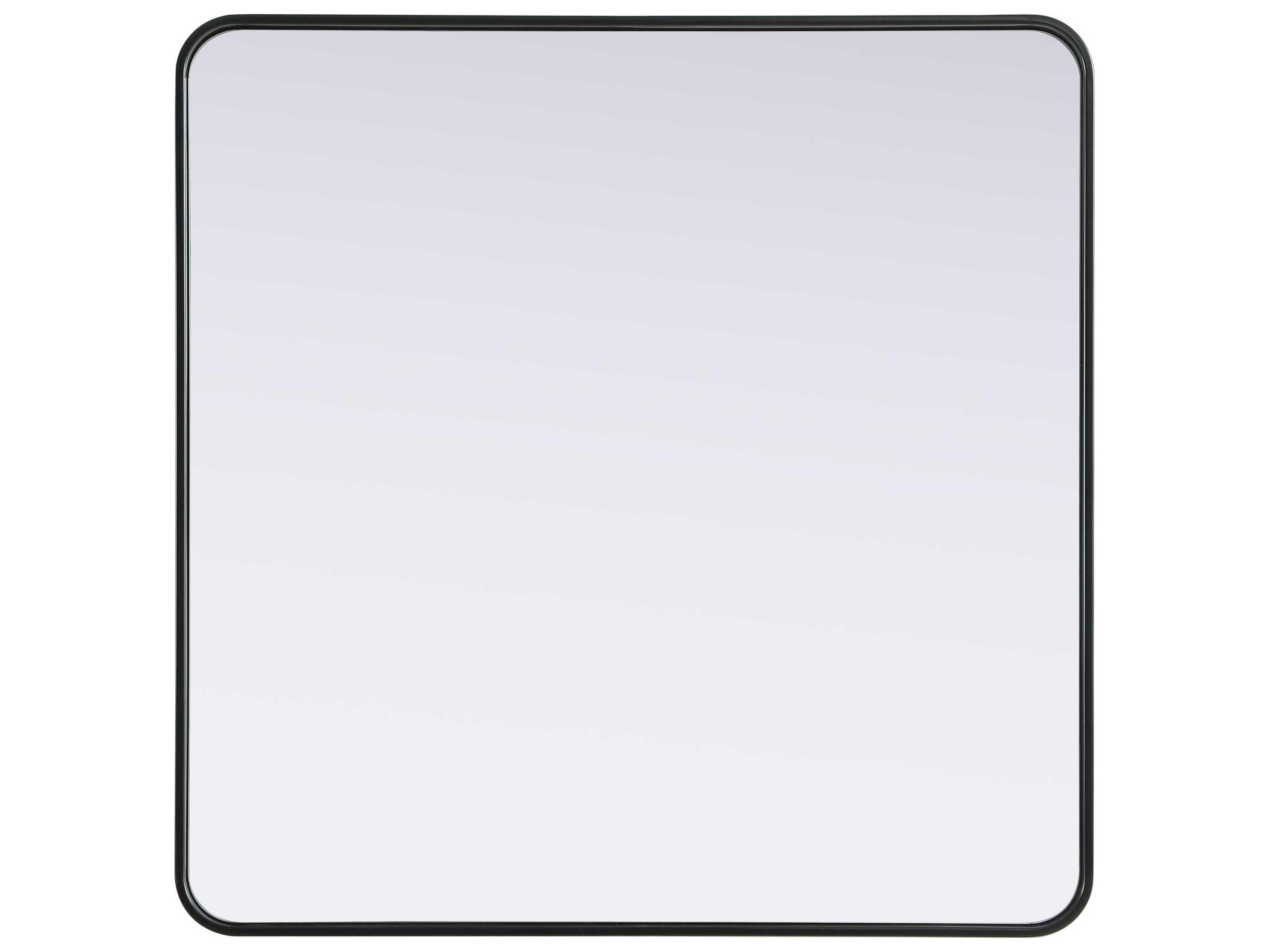 Elegant Lighting Remy Black Square Wall Mirror