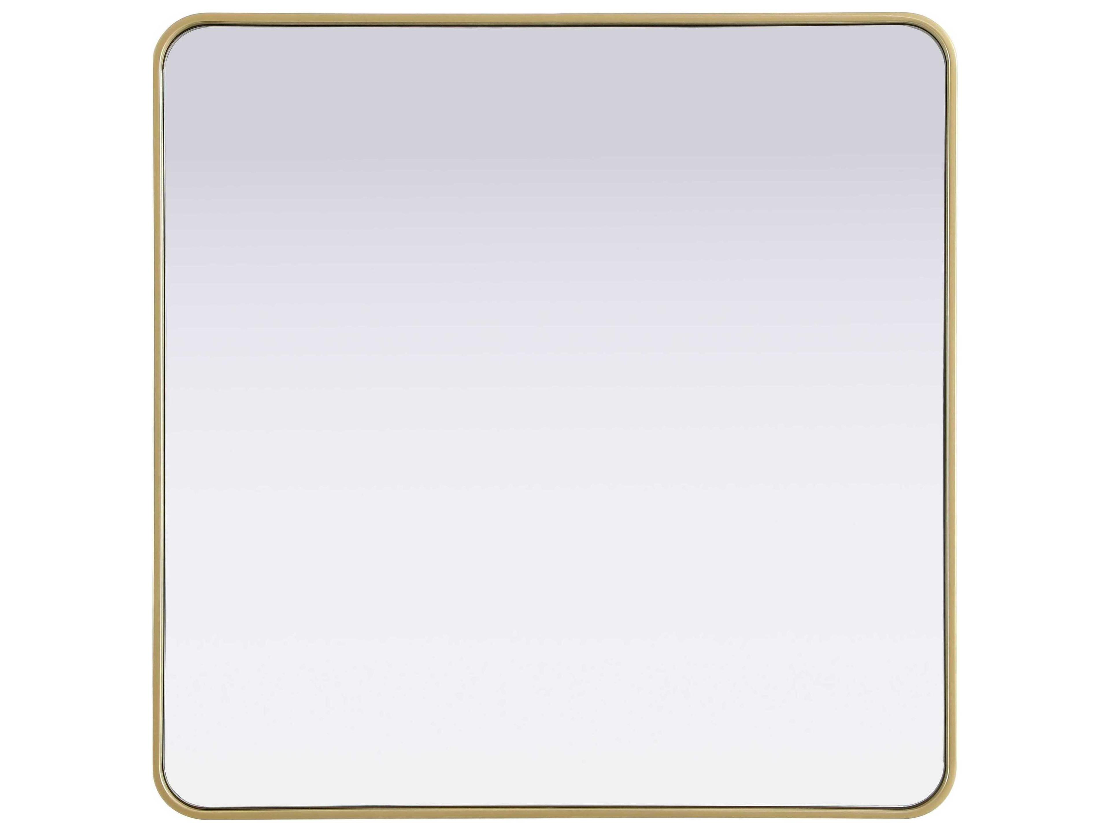 Elegant Lighting Remy Brass Square Wall Mirror