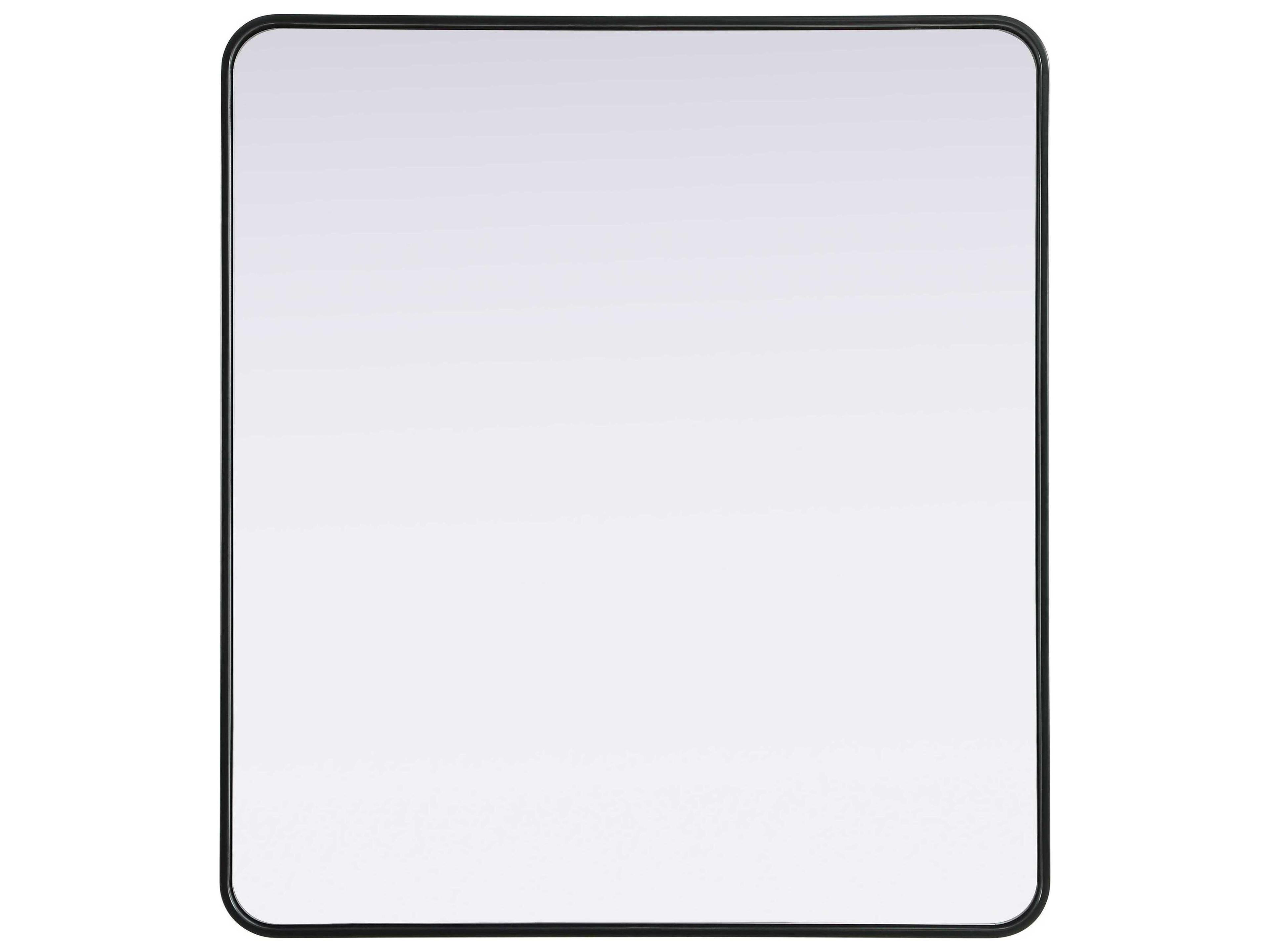 Elegant Lighting Remy Black Rectangular Wall Mirror