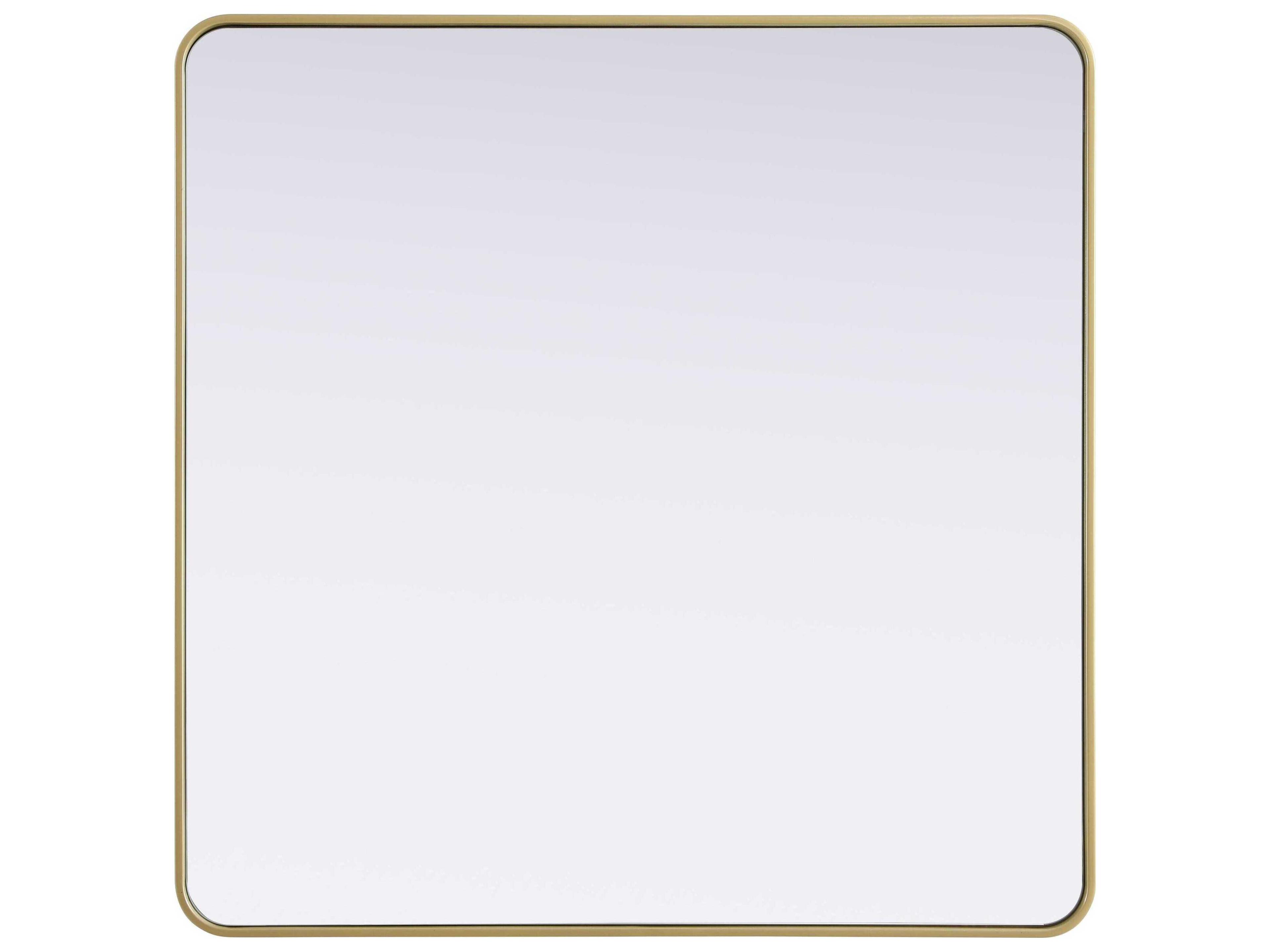 Elegant Lighting Remy Brass Square Wall Mirror