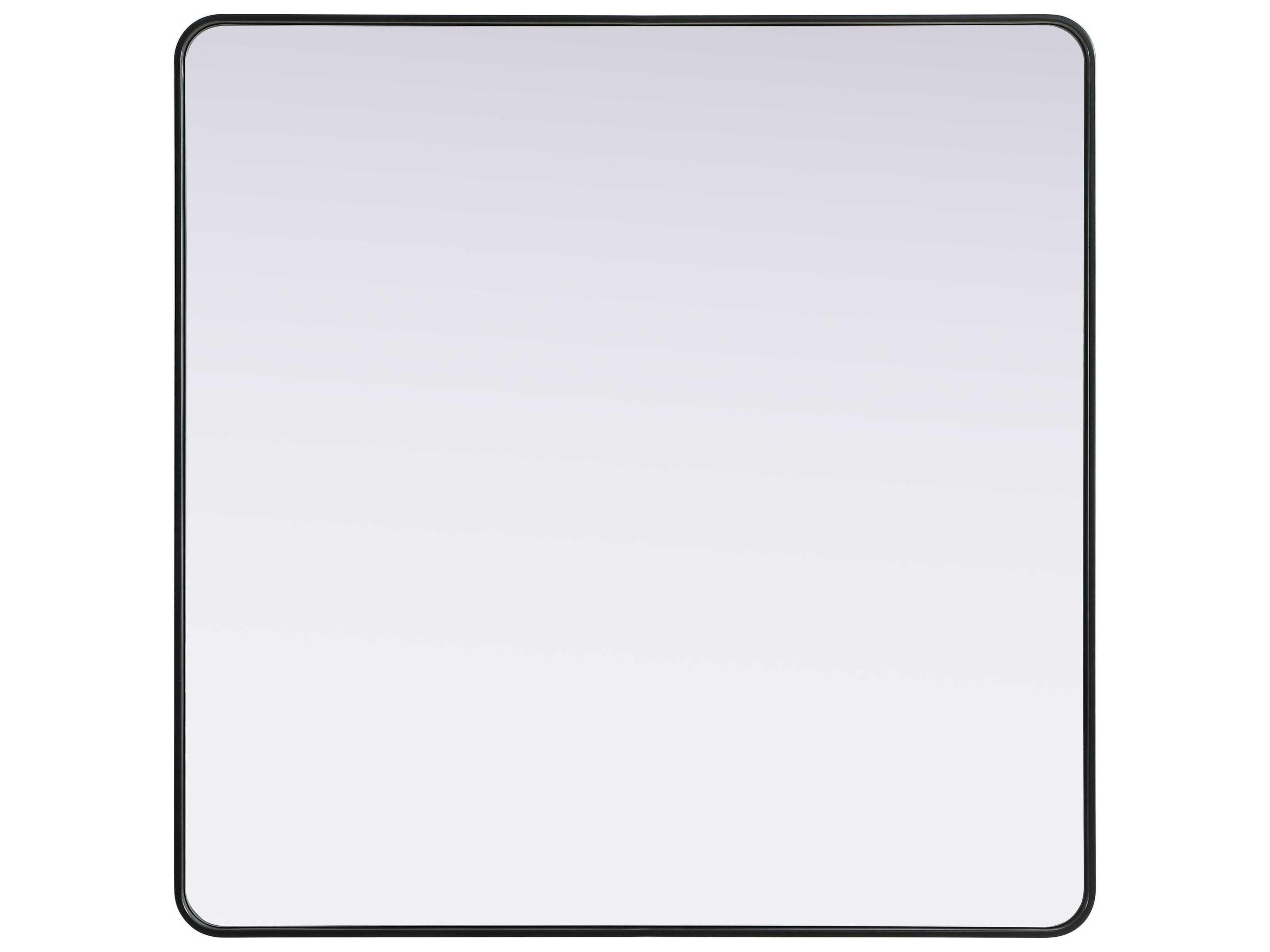 Elegant Lighting Remy Black Square Wall Mirror