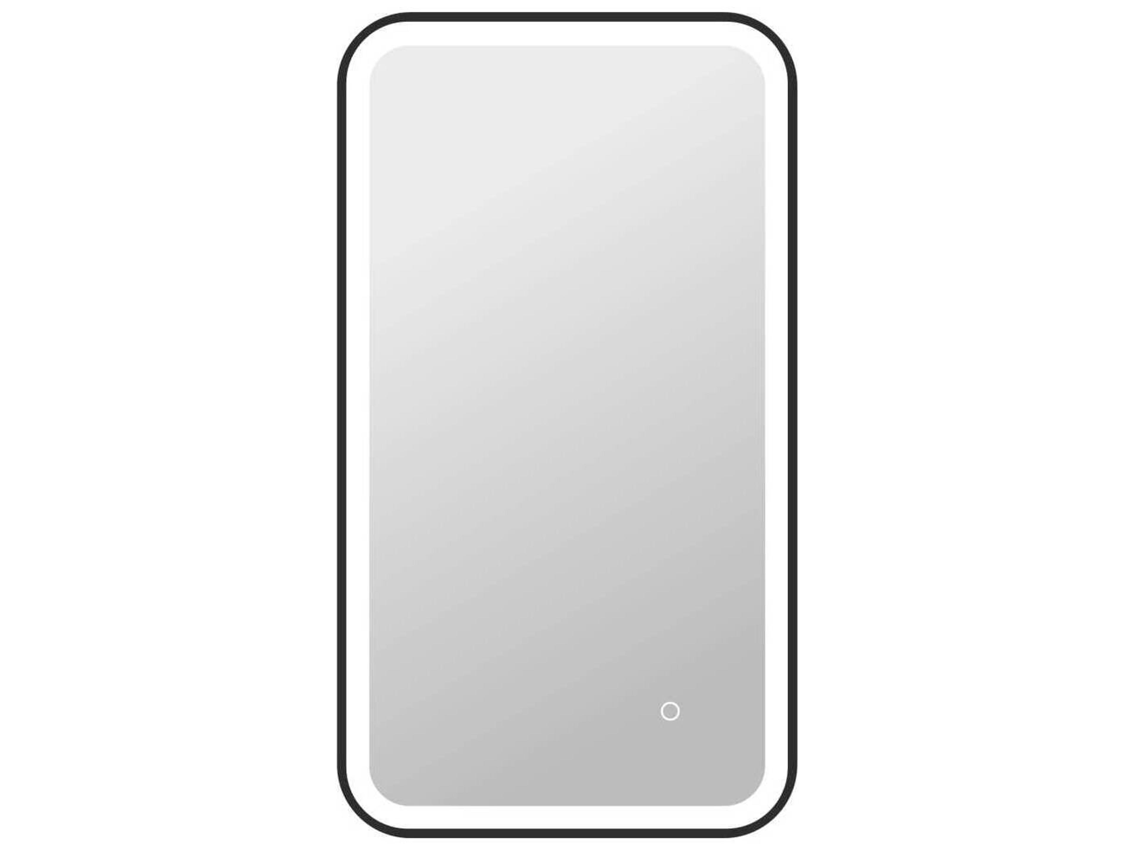 Elegant Lighting Harmoni Black Rectangular Wall Mirror