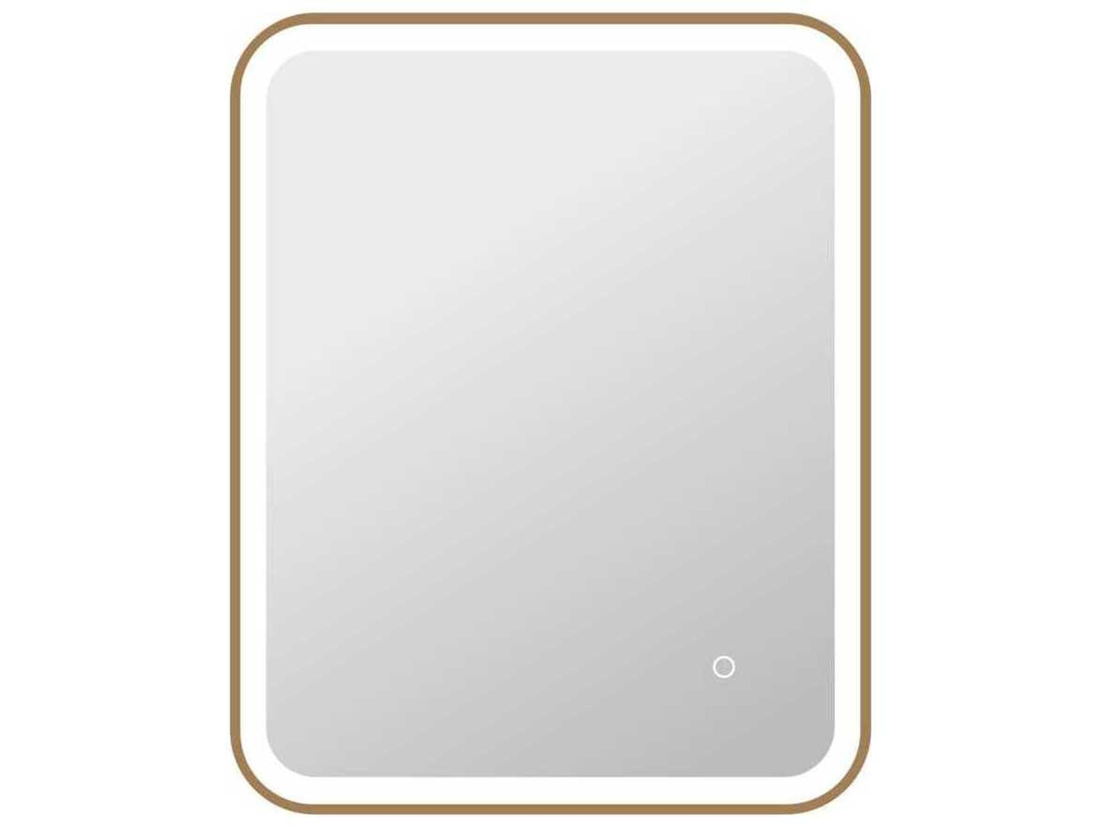 Elegant Lighting Harmoni Satin Gold Rectangular Wall Mirror